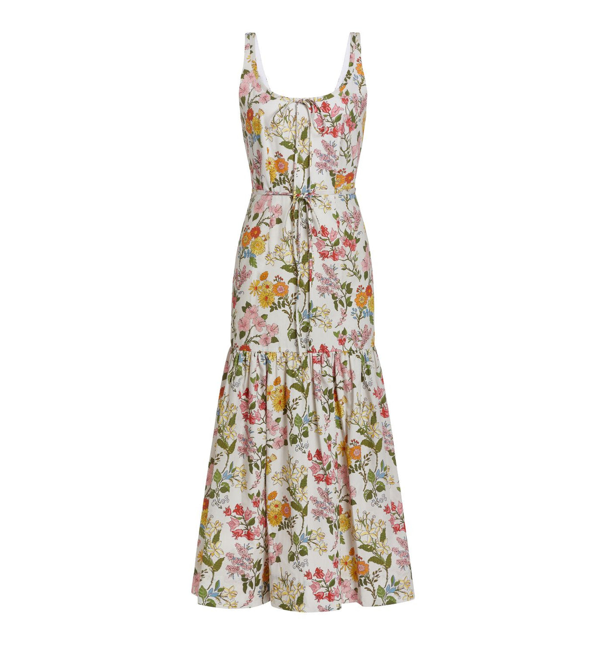 Double Drawstring Dress in Multi Floral