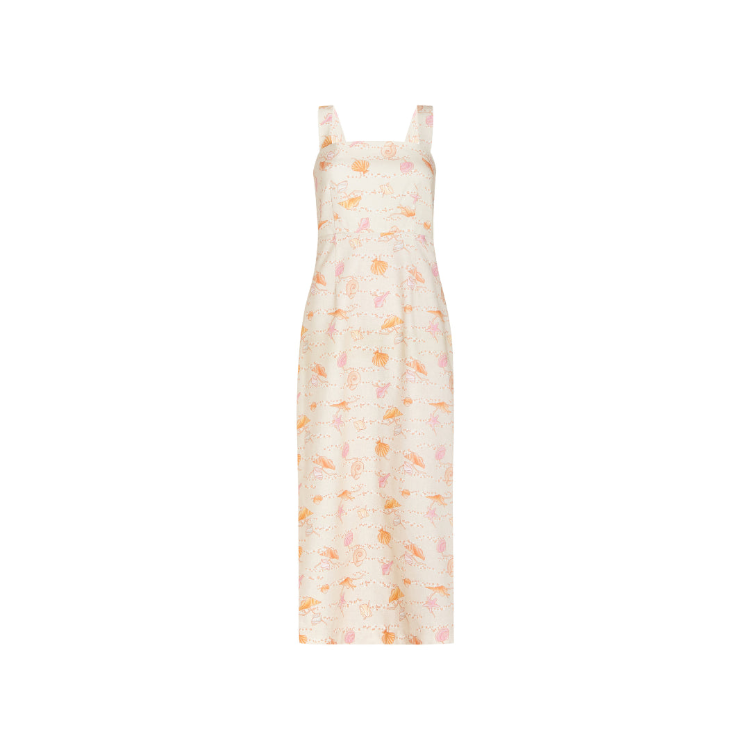 Long Slip Dress in Warm Shell