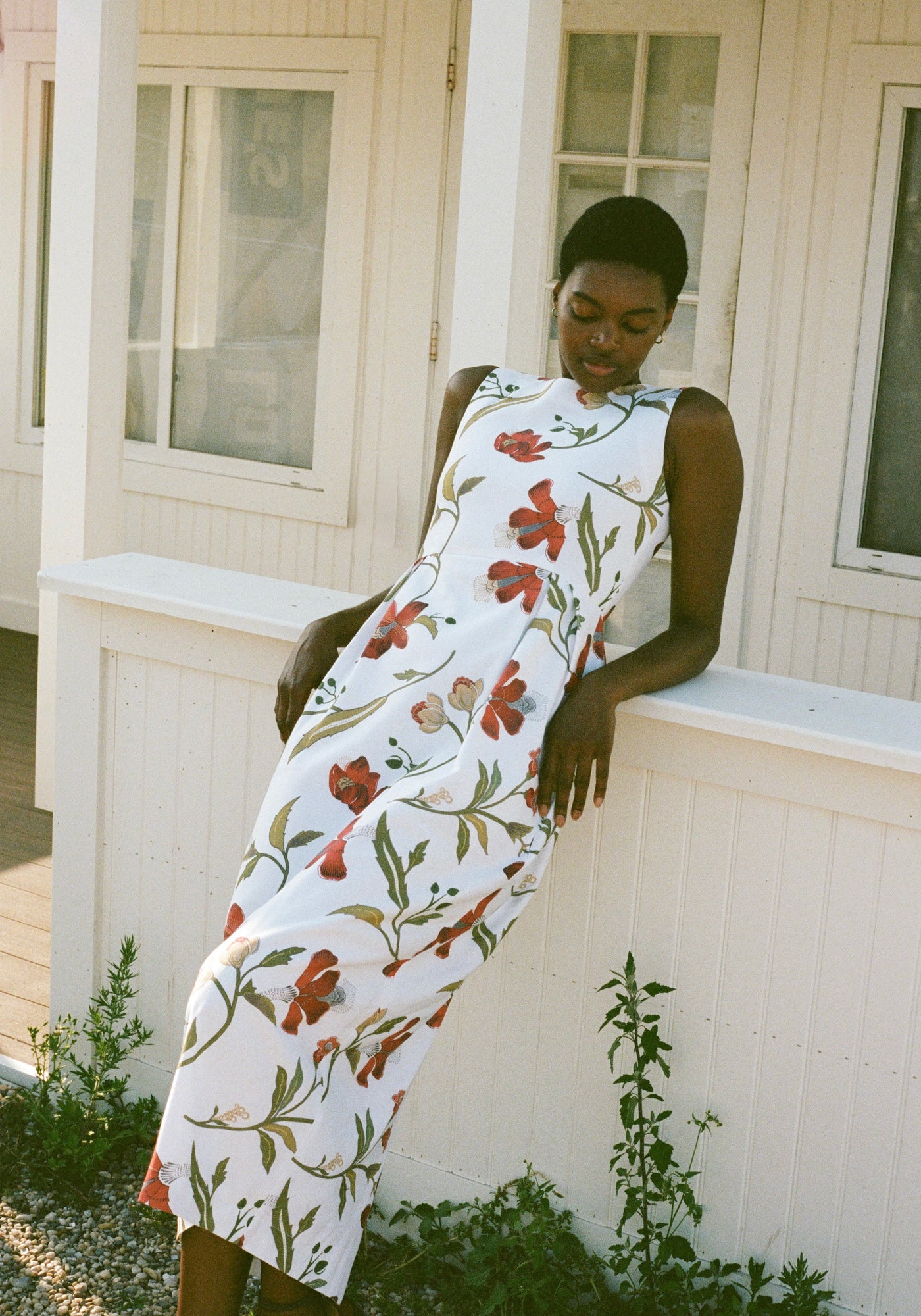 Avery Dress in Red Hibiscus