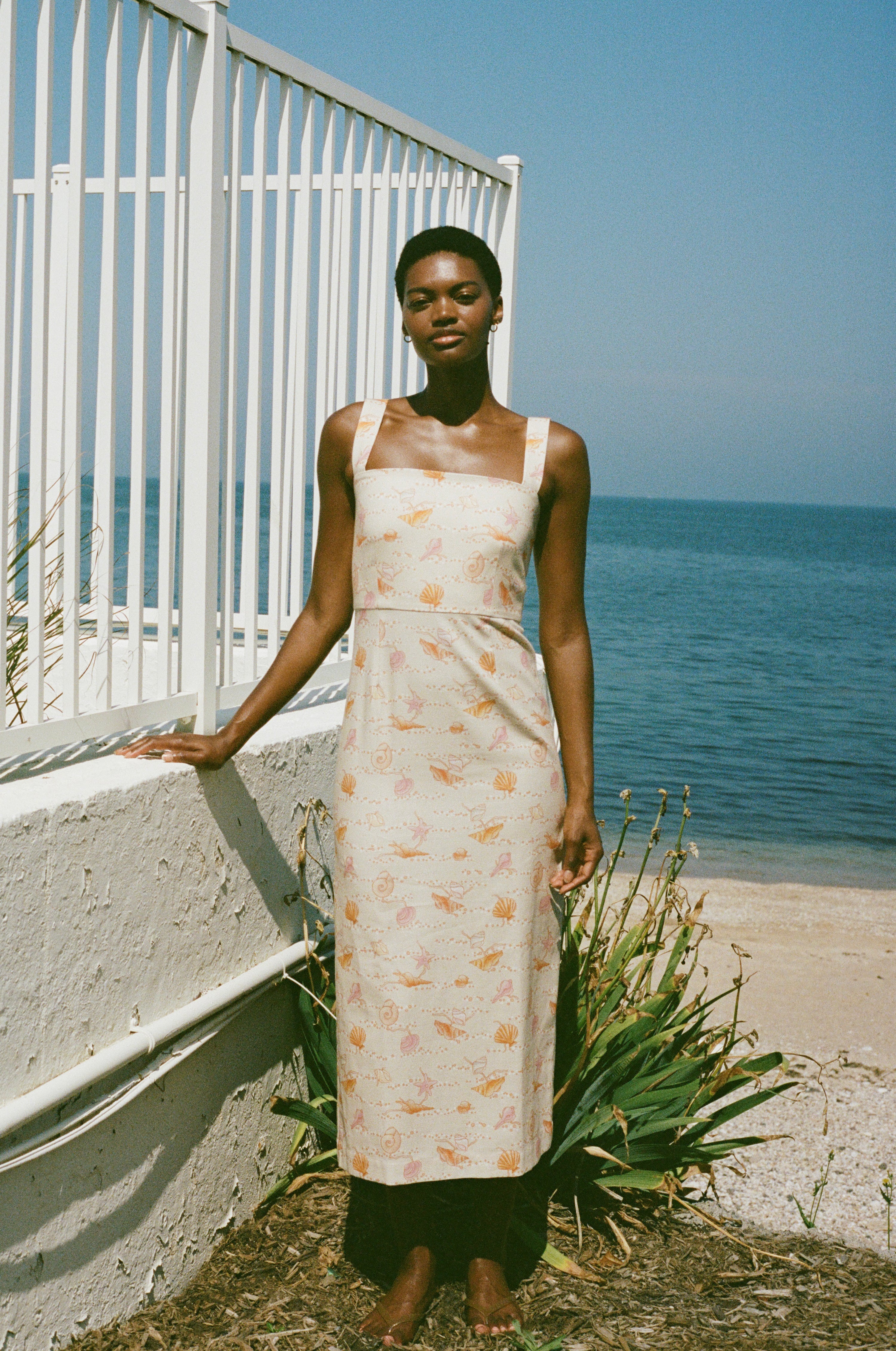 Long Slip Dress in Warm Shell