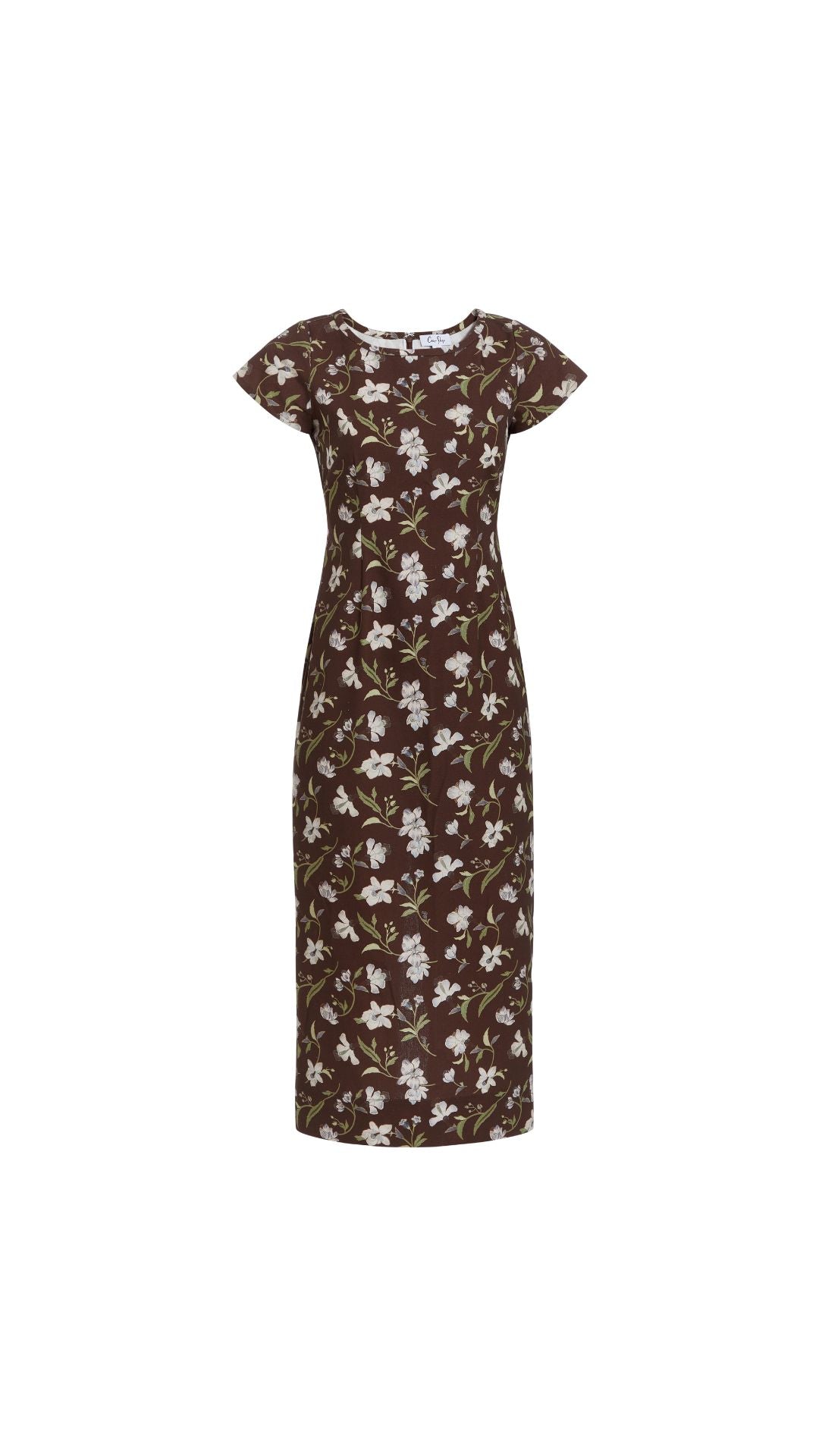 Charlie Dress in Brown Hibiscus – Coco Shop