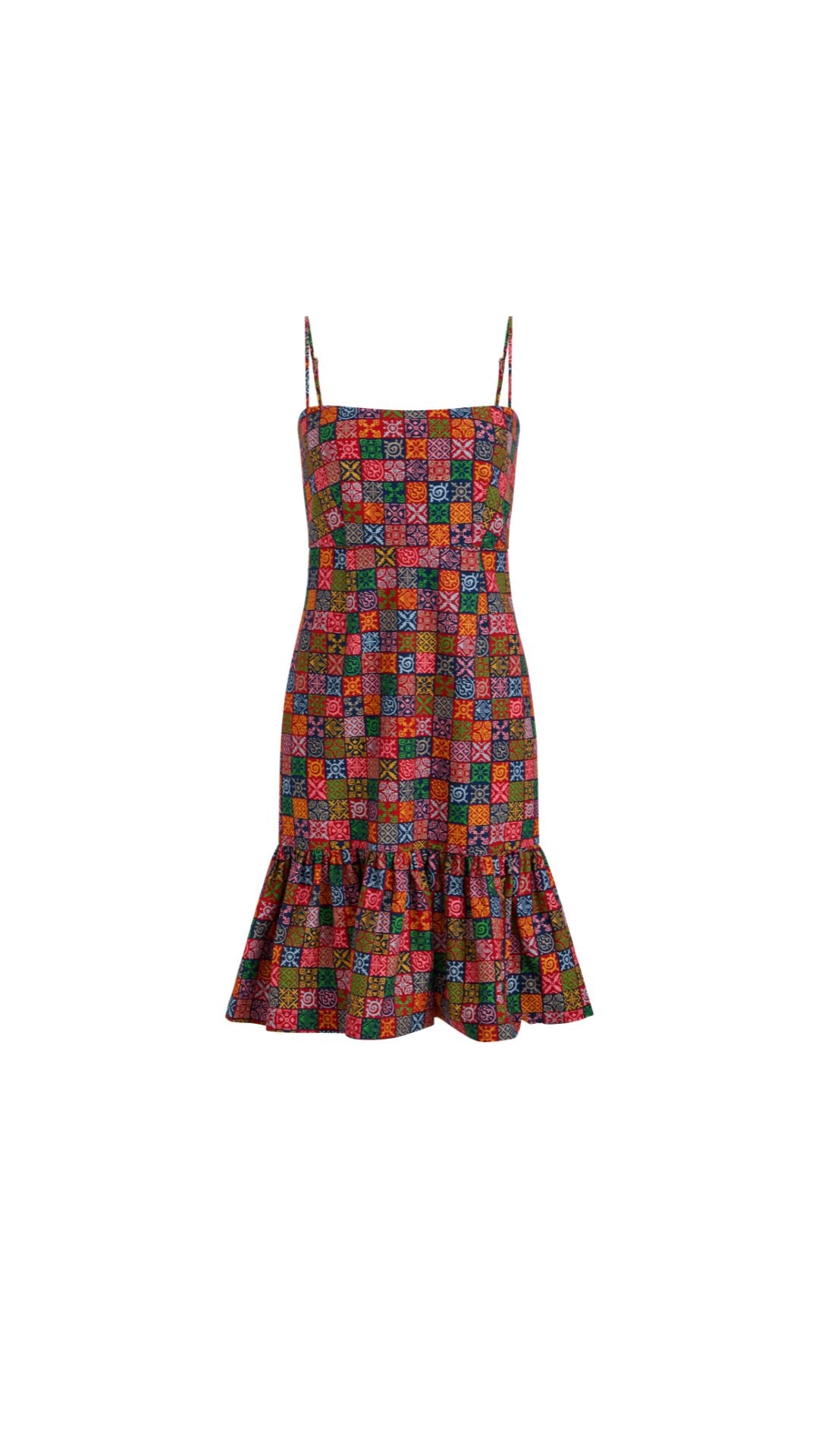 Georgia Dress in Navy Checkerboard