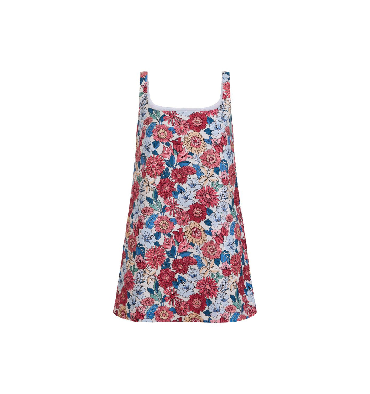 Cappie Mini Dress in Antique Flower Heads