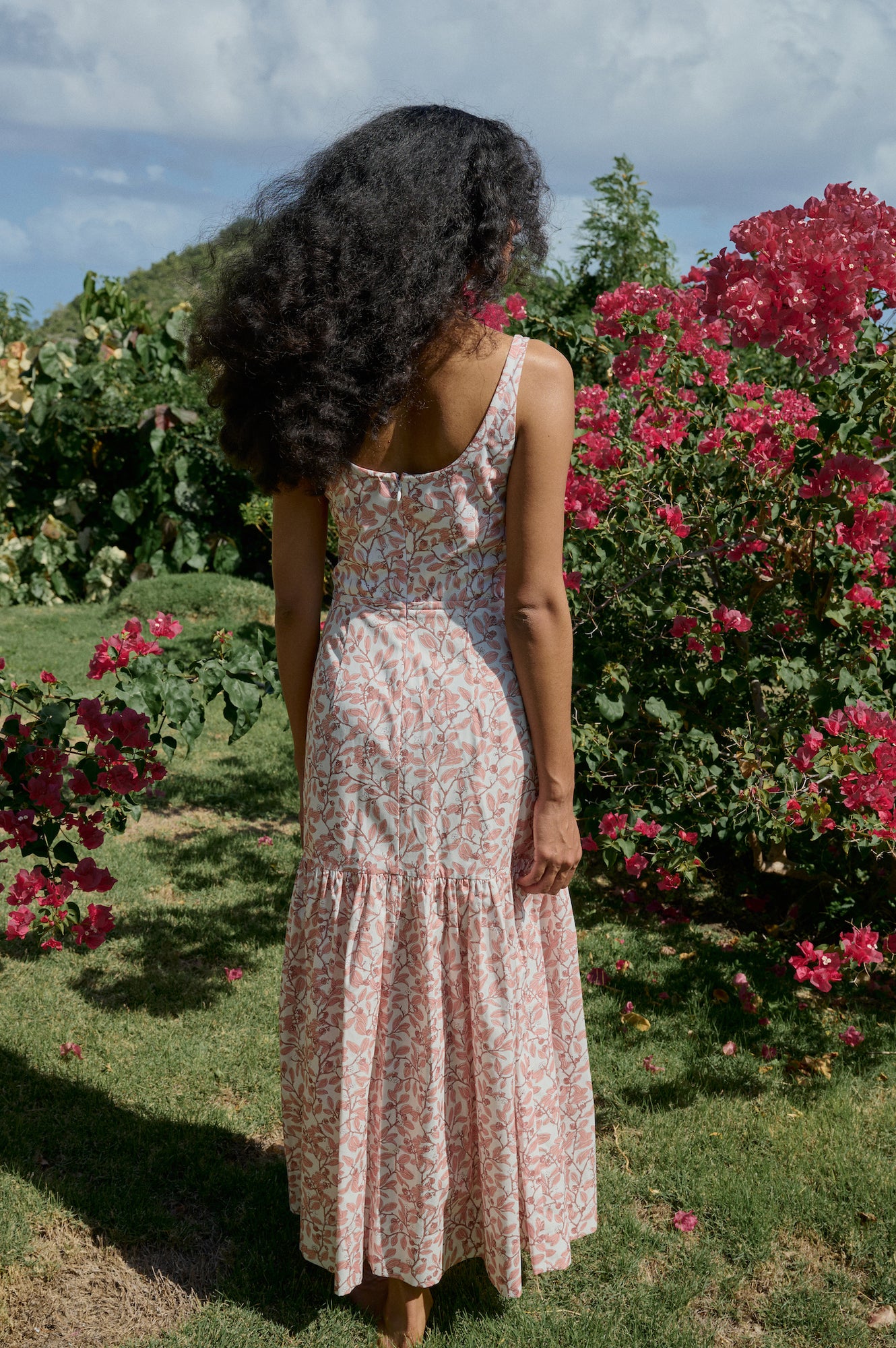 Double Drawstring Dress in Pink Limes