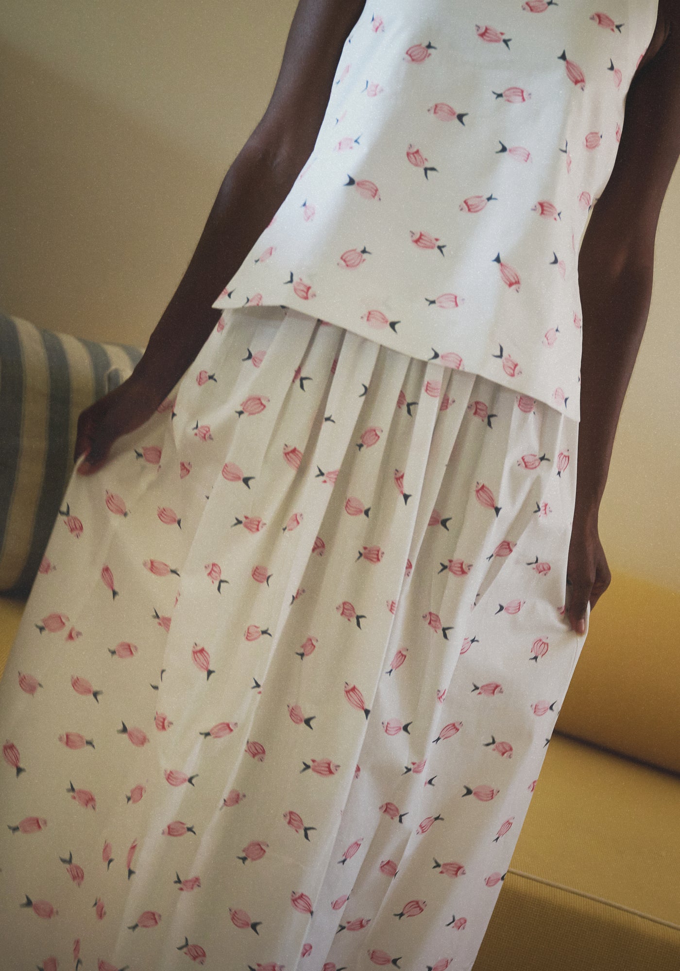 Shift Top in Vintage Pink Fish