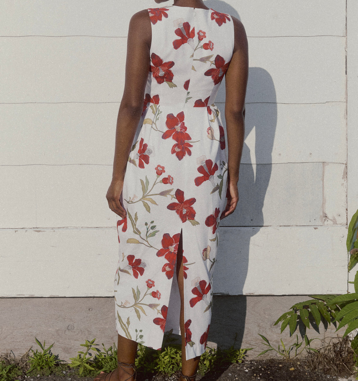 Avery Dress in Red Hibiscus