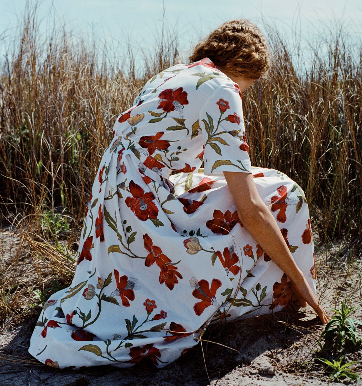 Sloan Dress in Red Hibiscus