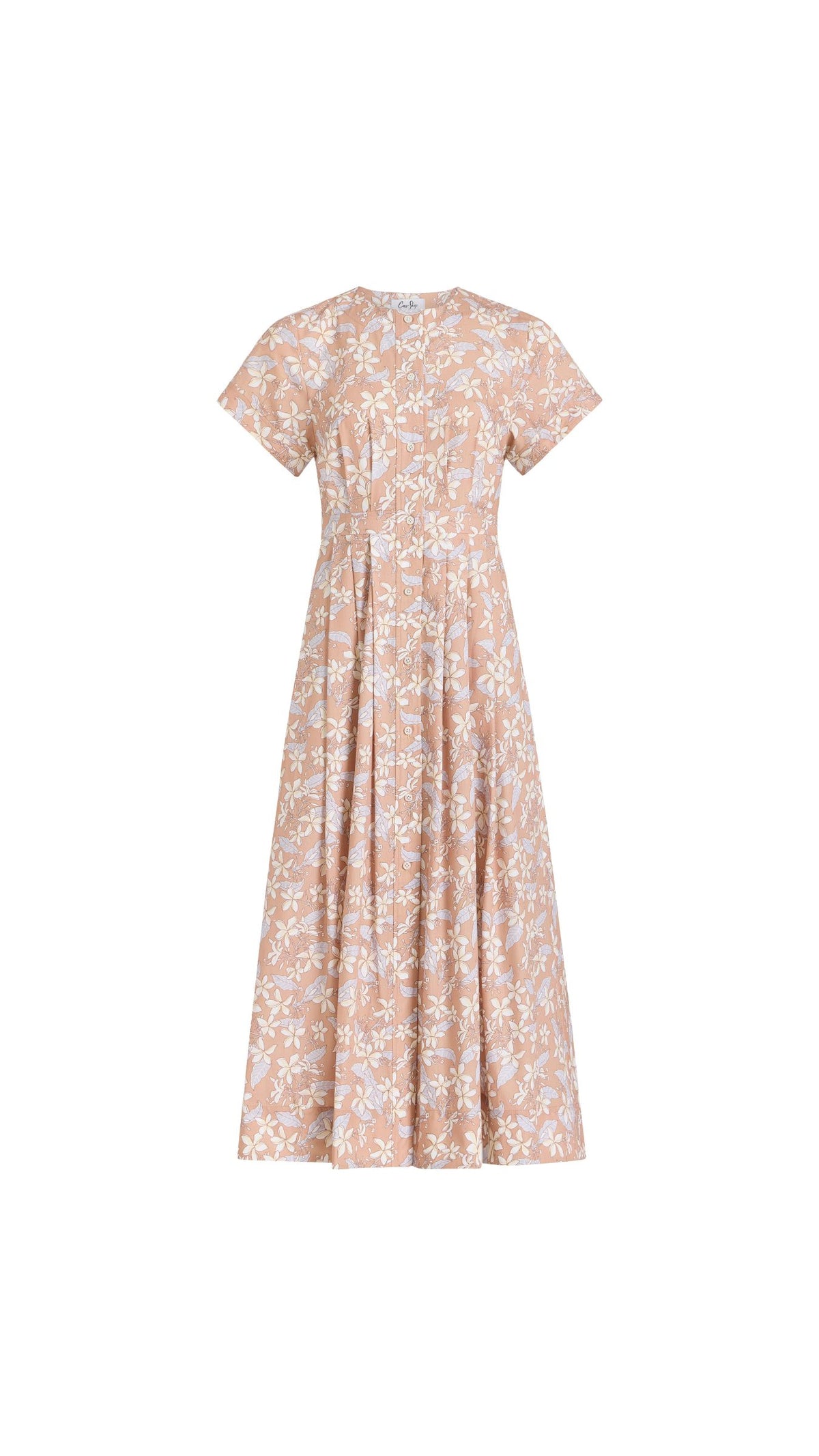 Updated Sloan Dress in Brown Frangipani