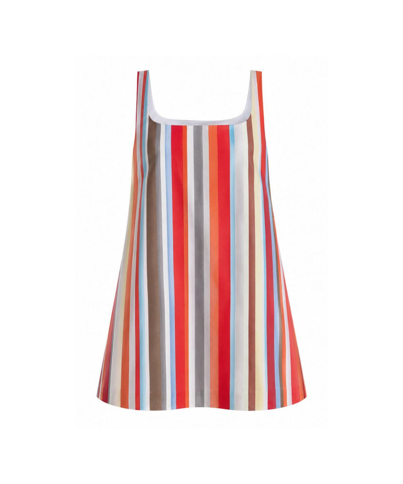 Cappie Mini Dress in Vibrant Stripe