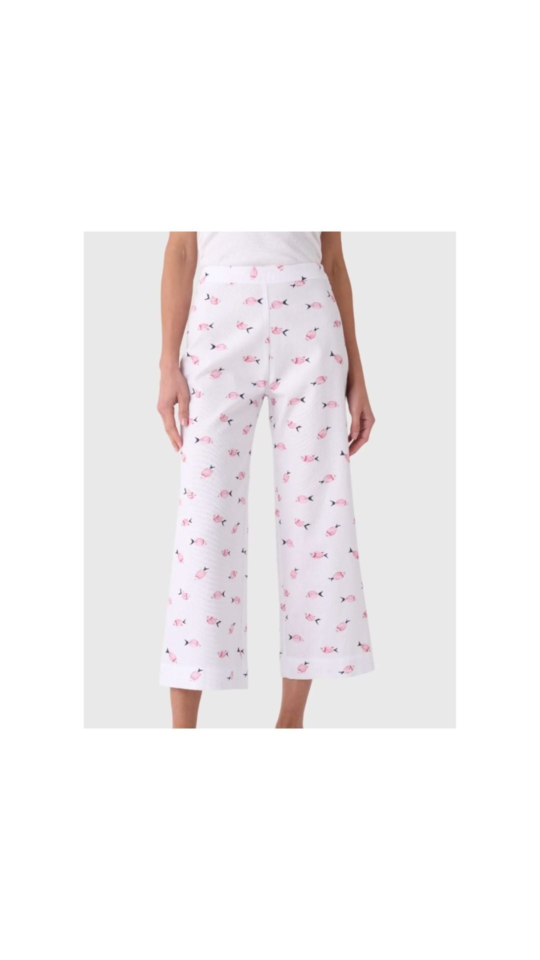 High-Waisted, Wide-Leg Pants in Vintage Pink Fish