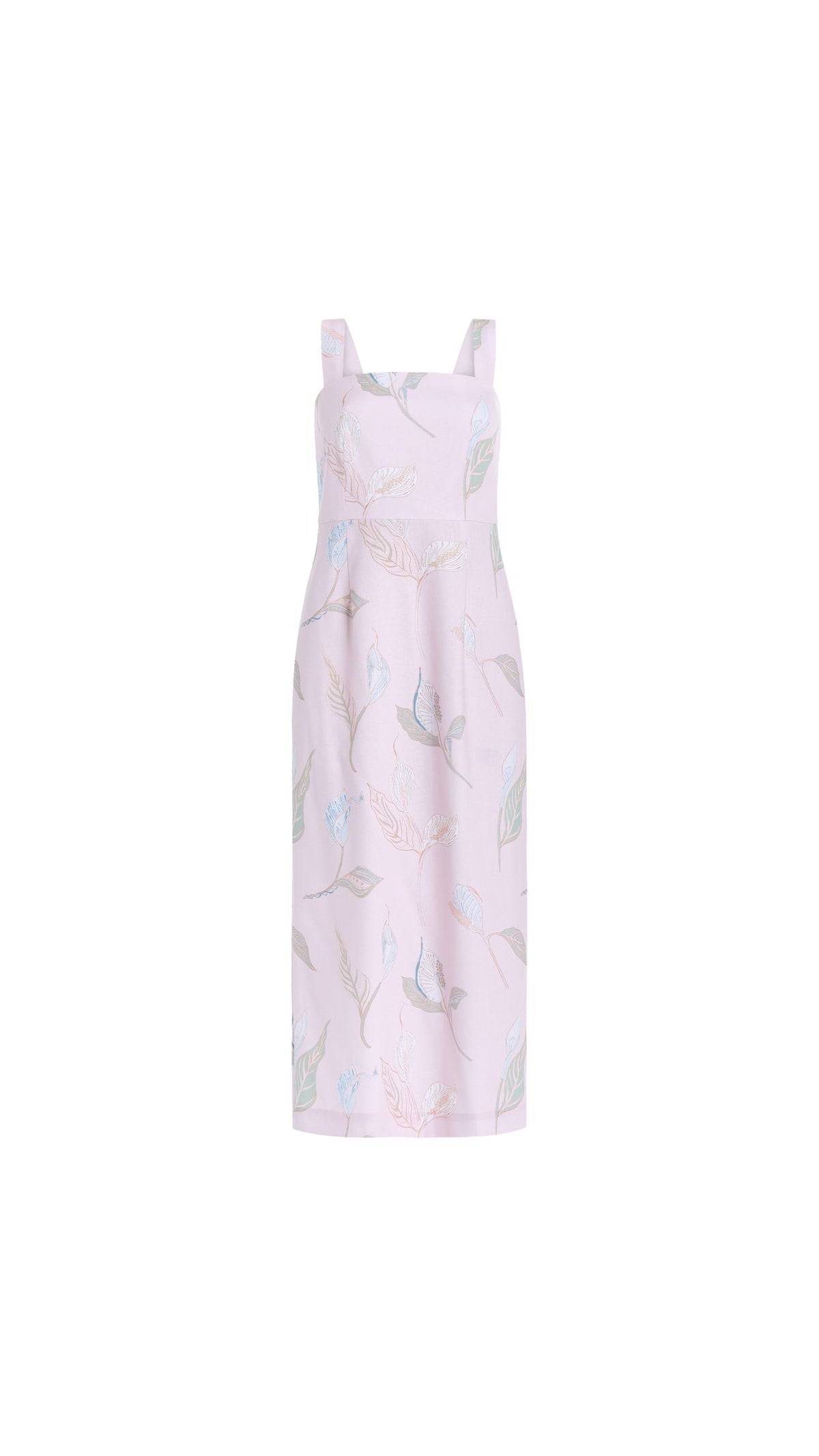 Long Slip Dress in Rose Peace Lily