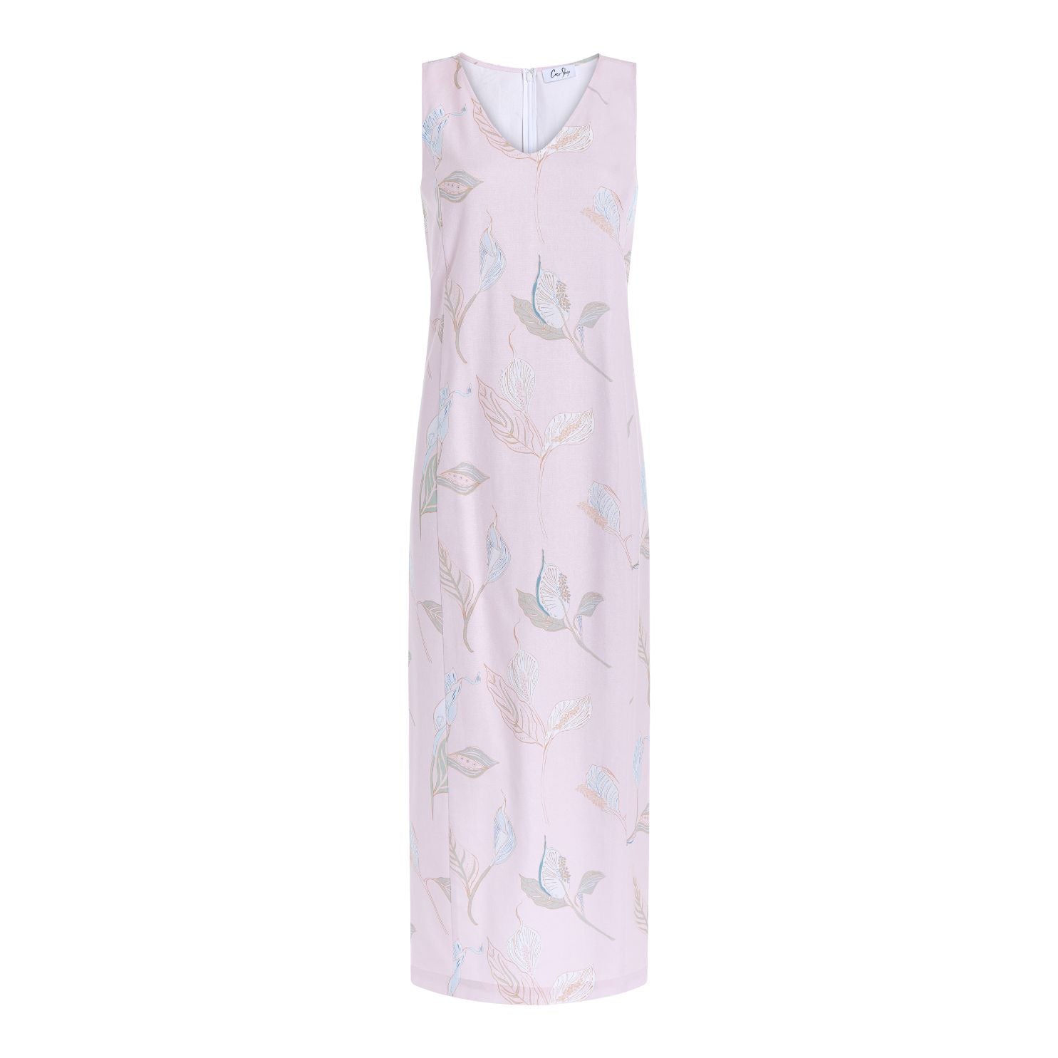 Alden V-Neck Dress in Rose Peace Lily