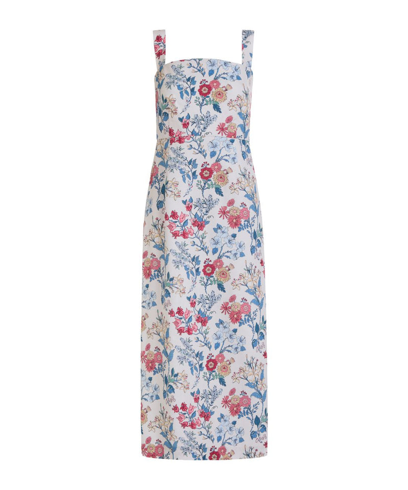 Long Slip Dress in Antique Floral