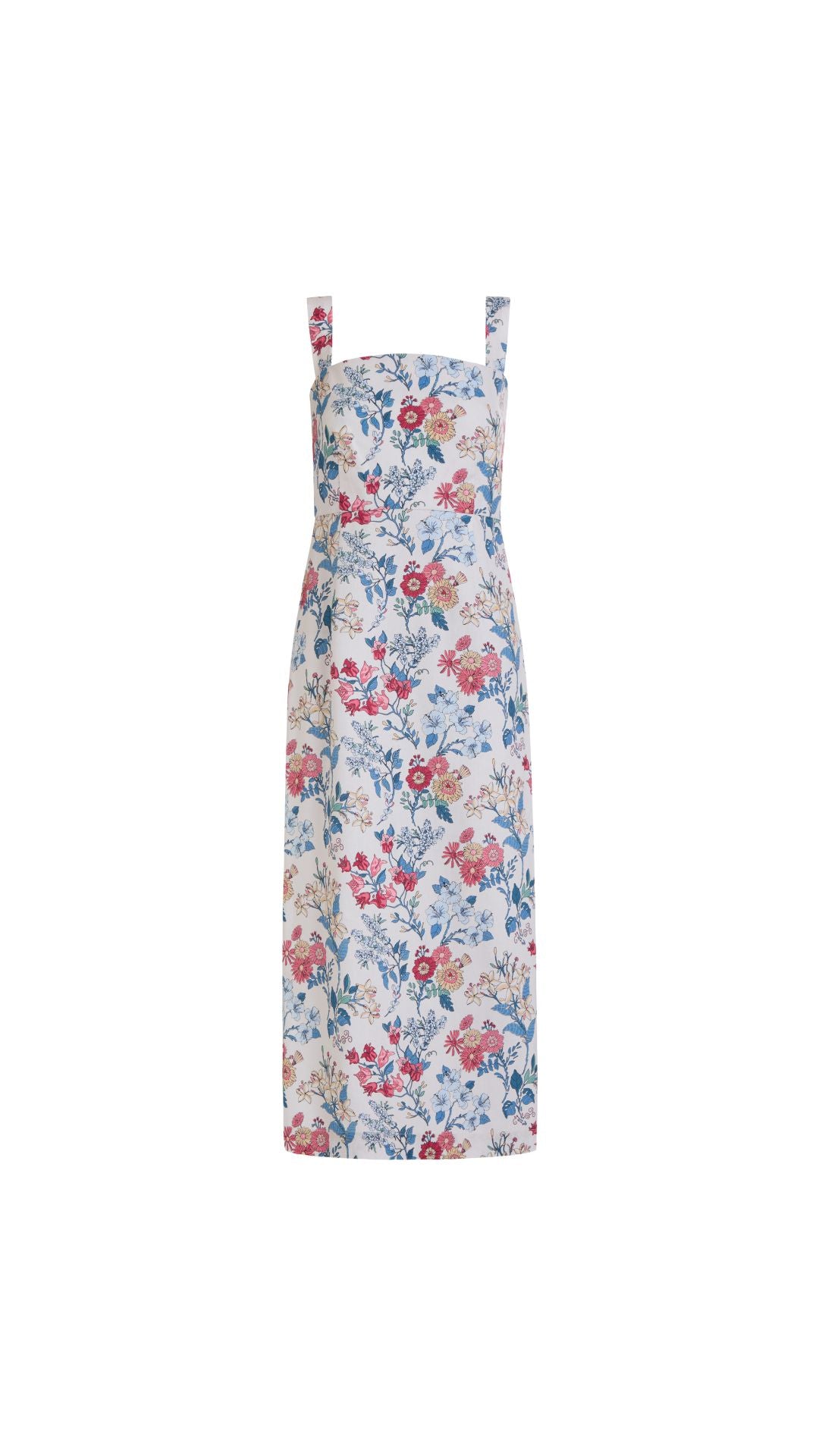 Long Slip Dress in Antique Floral