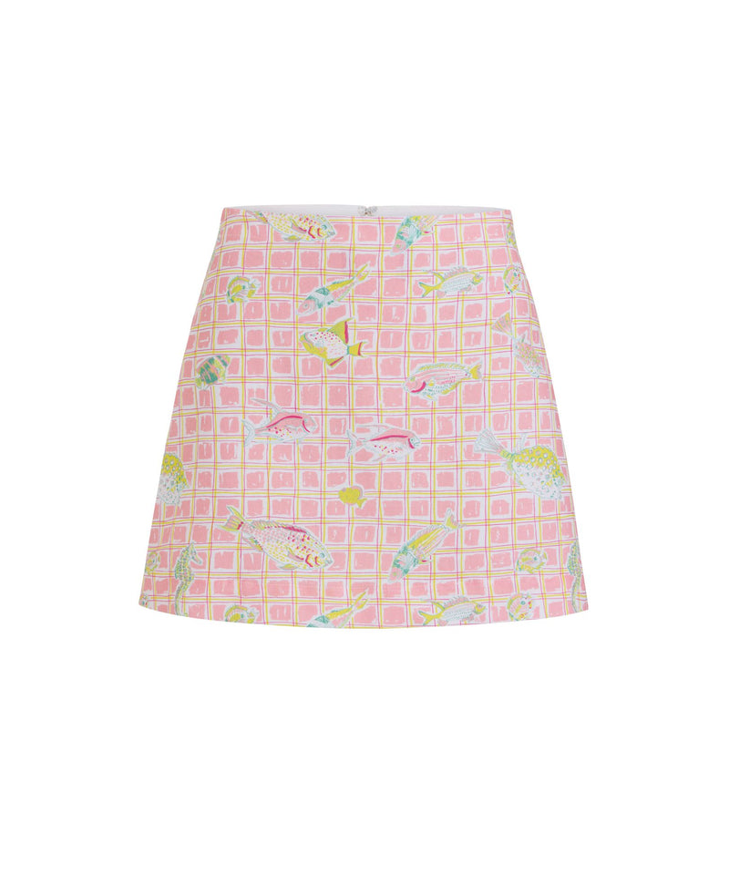 Mini Skirt in Pink Fishing Net