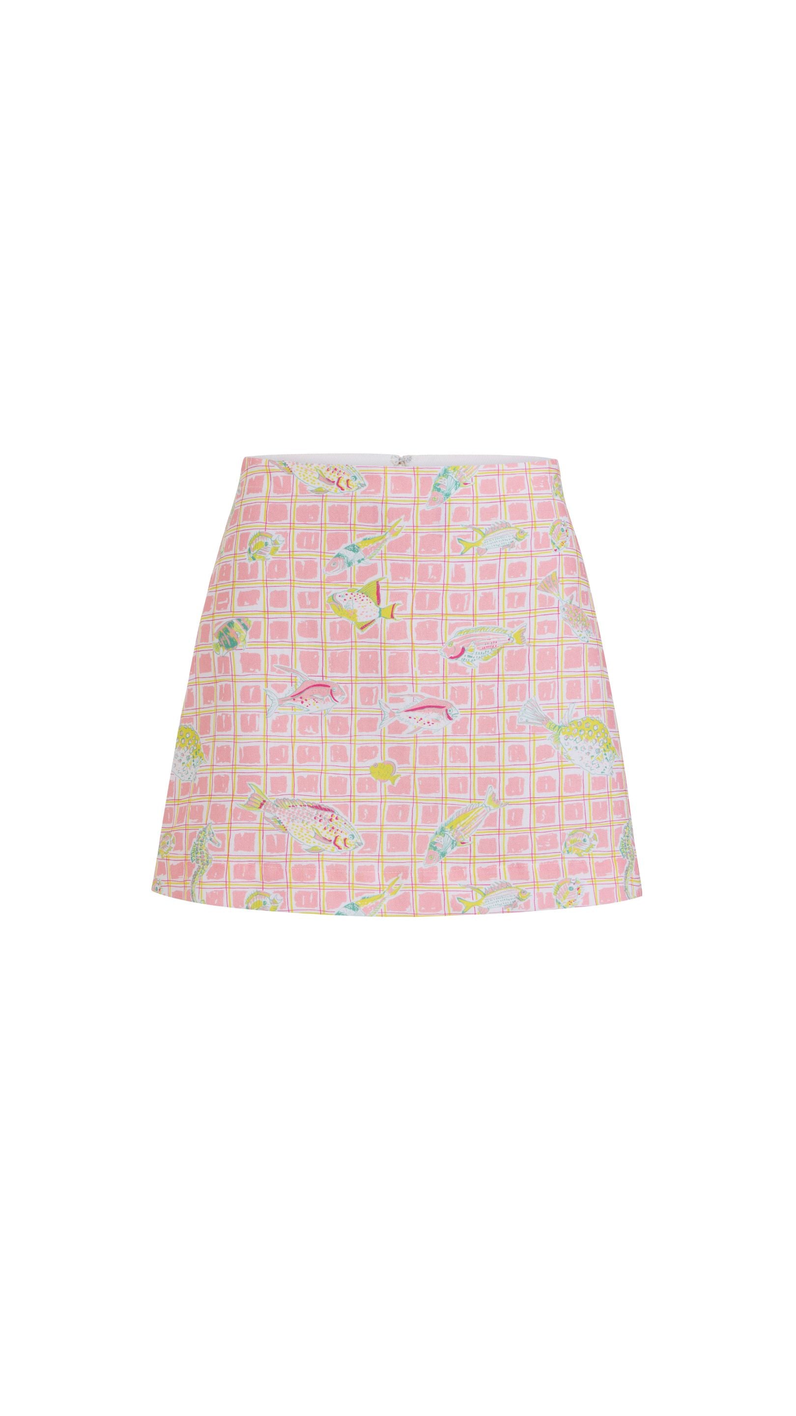 Mini Skirt in Pink Fishing Net
