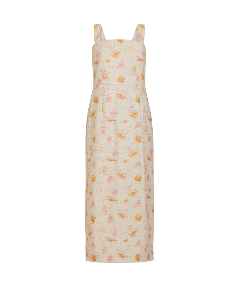 Long Slip Dress in Warm Shell