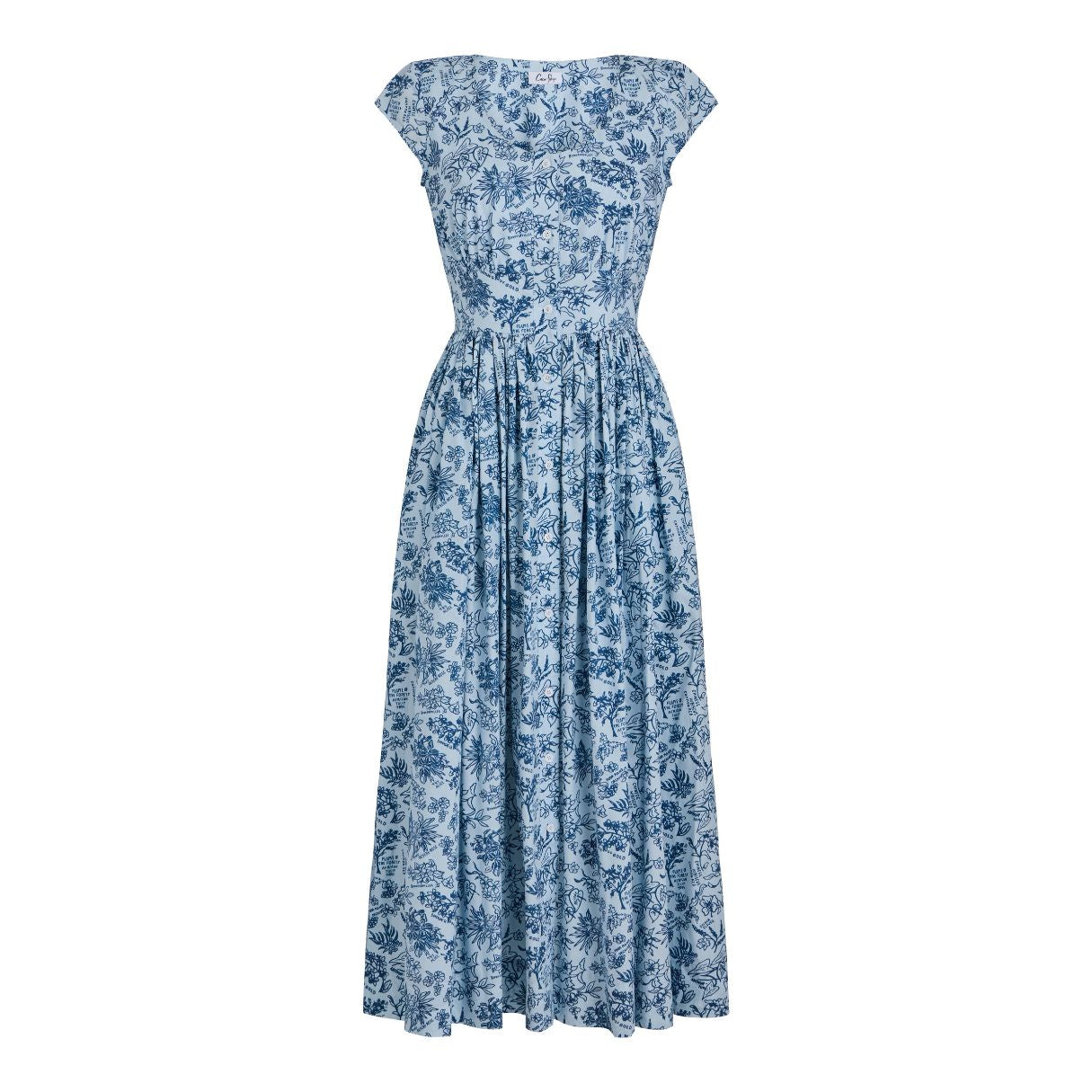 Mary Dress in Blue Flora