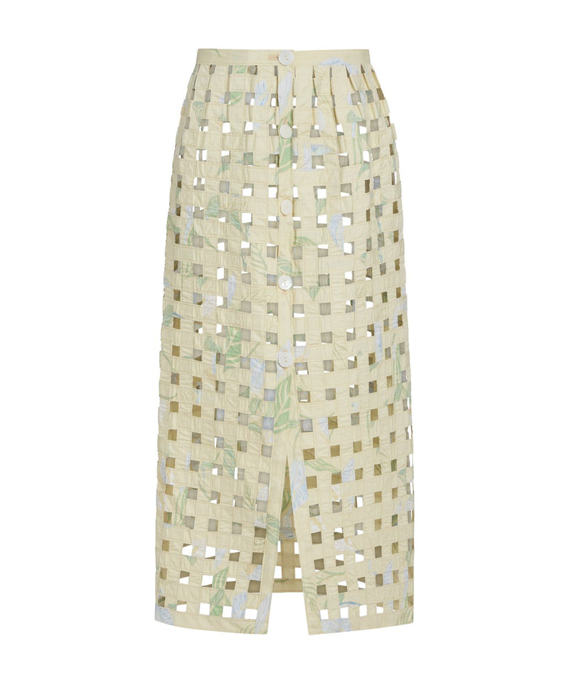 Basket Skirt in Lime Peace Lily