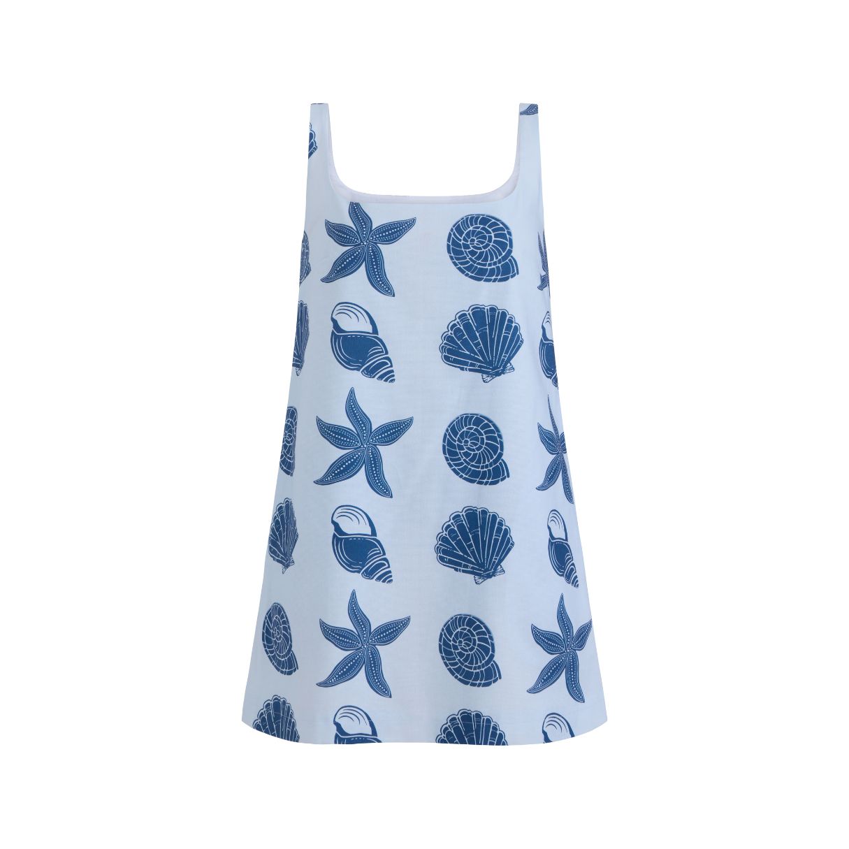 Cappie Mini Dress in Blue Large Shell