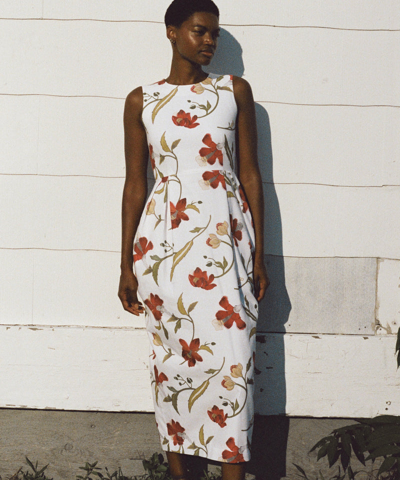 Avery Dress in Red Hibiscus
