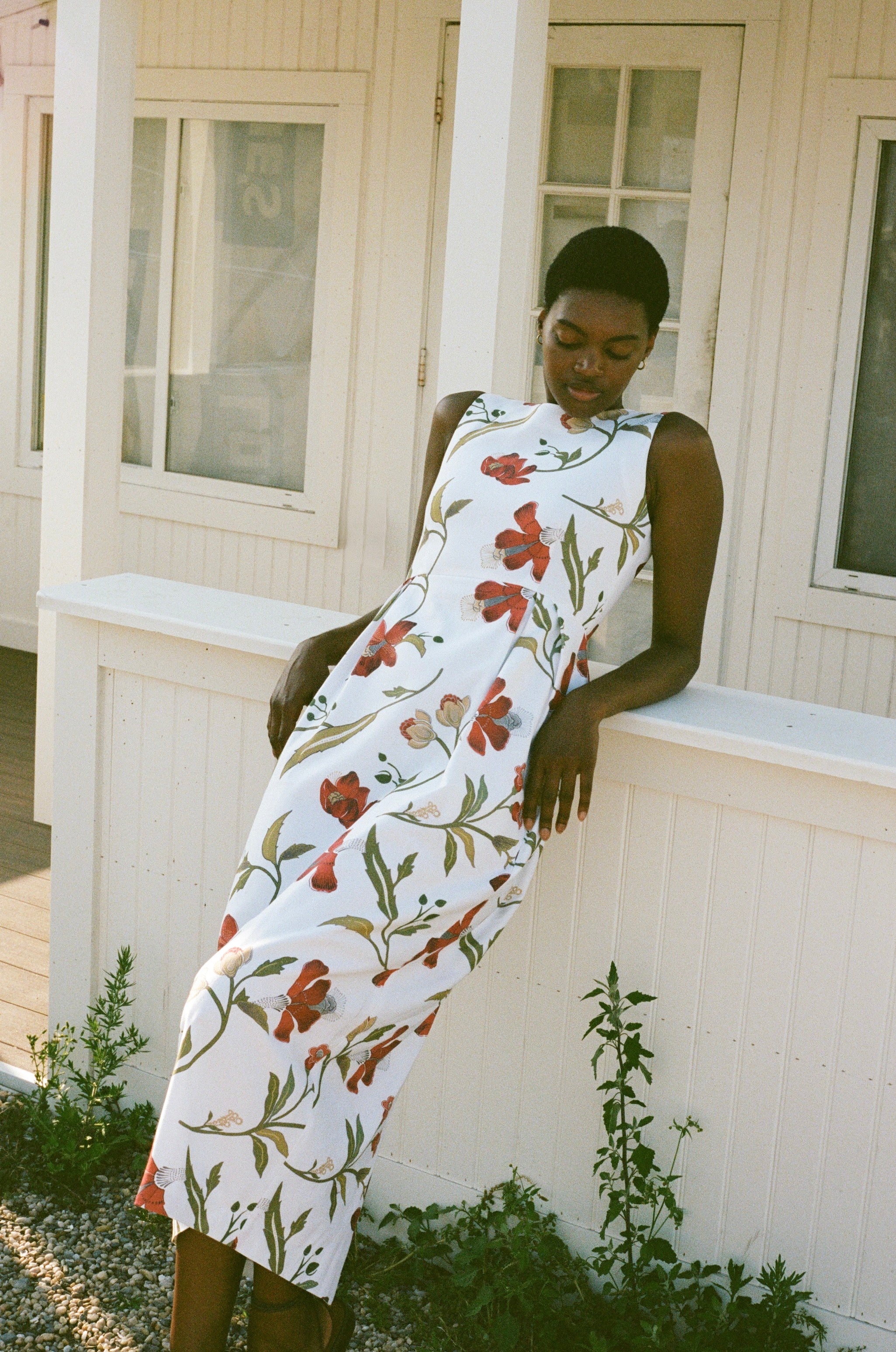 Avery Dress in Red Hibiscus