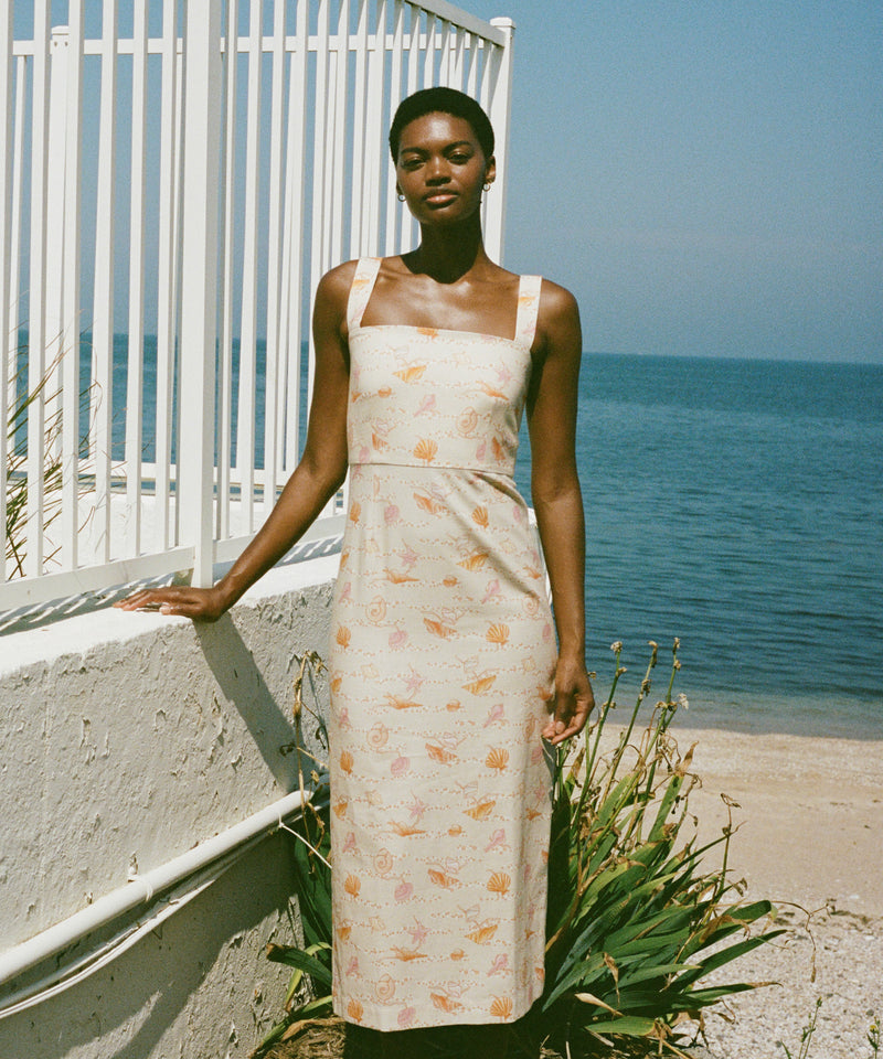 Long Slip Dress in Warm Shell