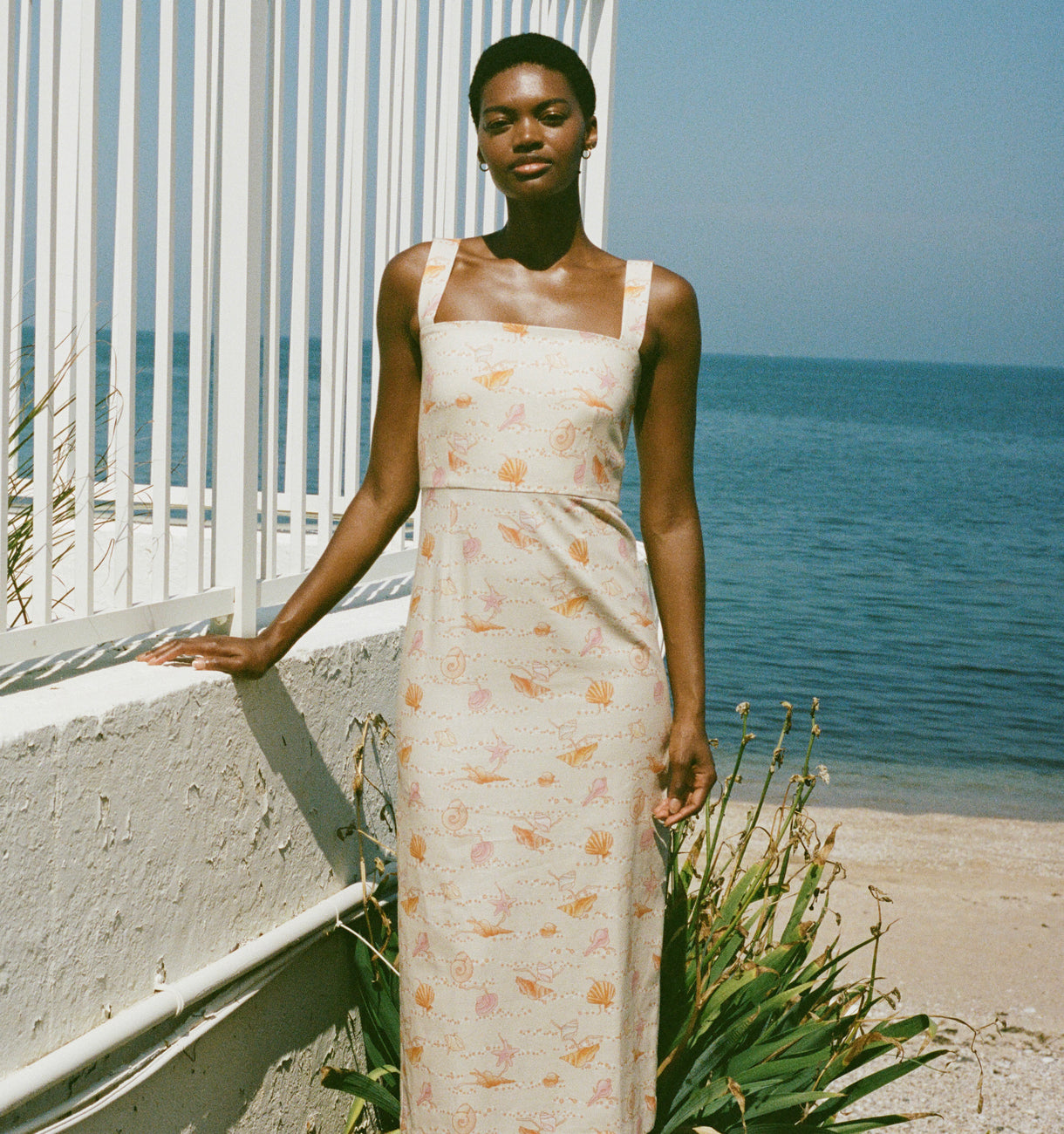 Long Slip Dress in Warm Shell Long Slip Dress in Warm Shell