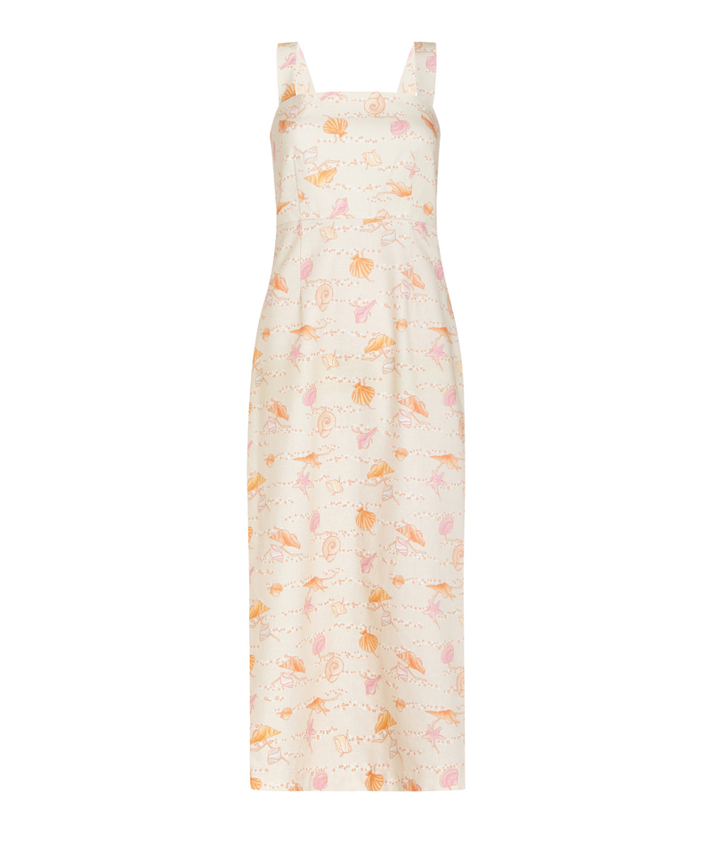 Long Slip Dress in Warm Shell