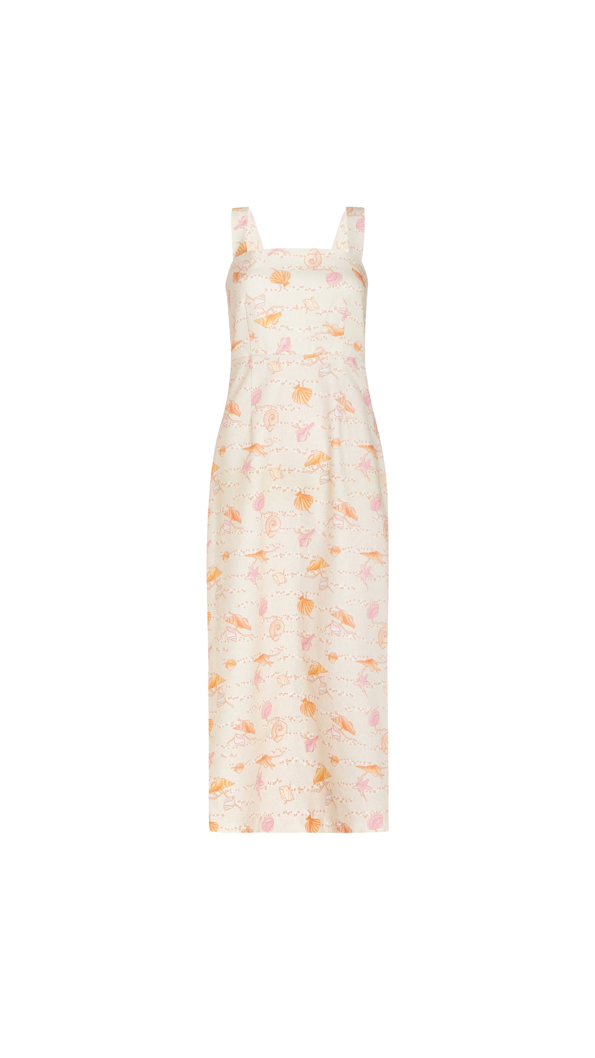 Long Slip Dress in Warm Shell