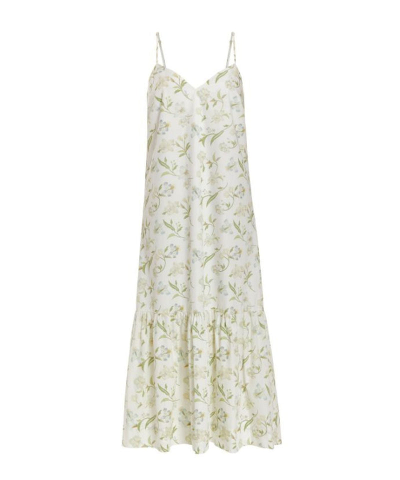 Elissa Dress in White Hibiscus
