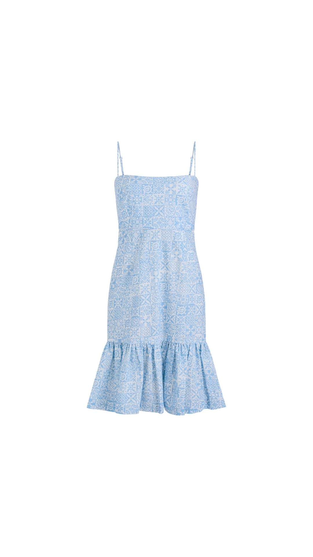 Georgia Dress in Blue Checkerboard