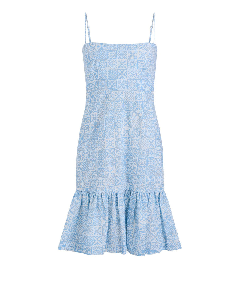 SAMPLE: Georgia Dress in Blue Checkerboard