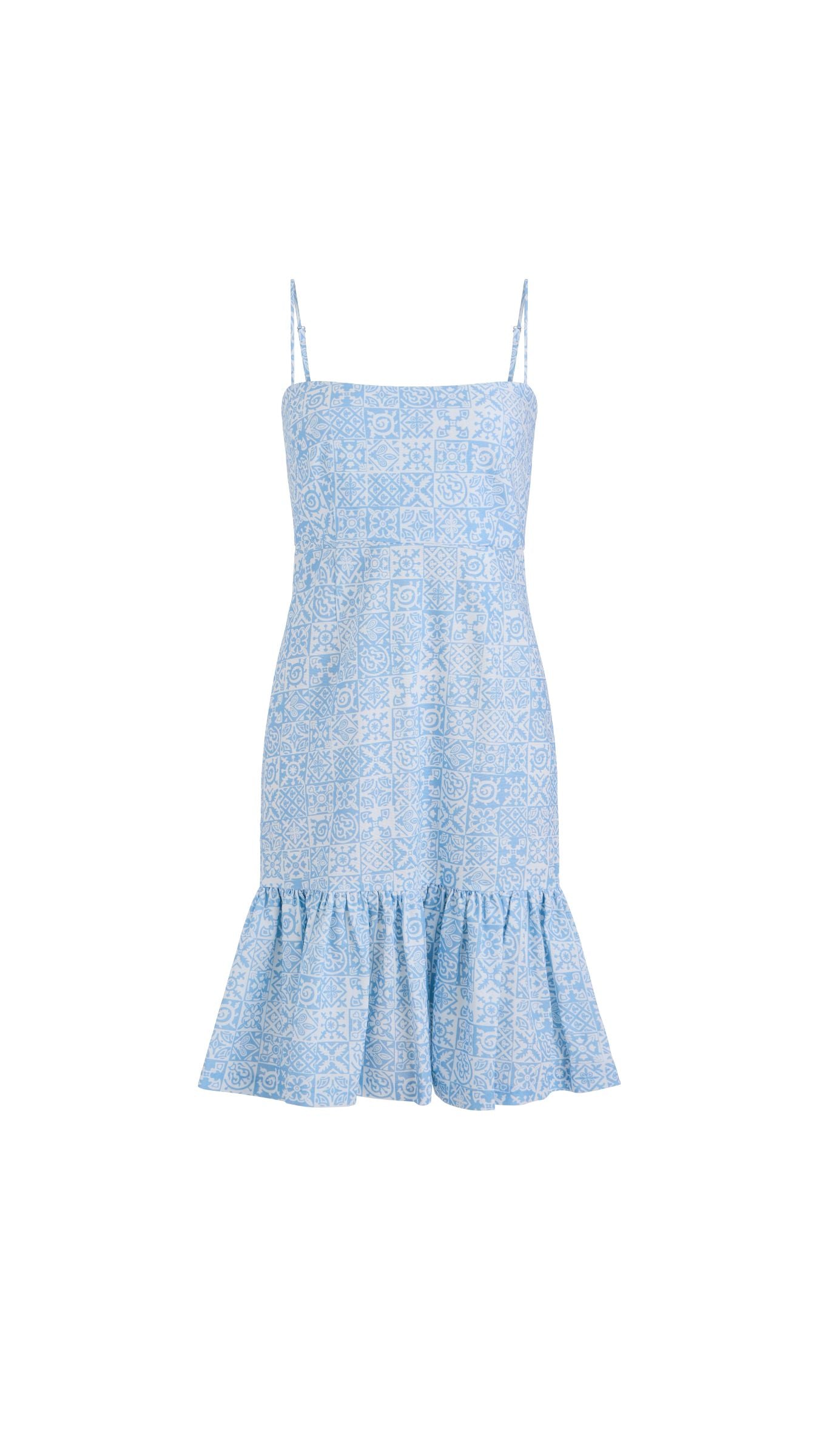 SAMPLE: Georgia Dress in Blue Checkerboard