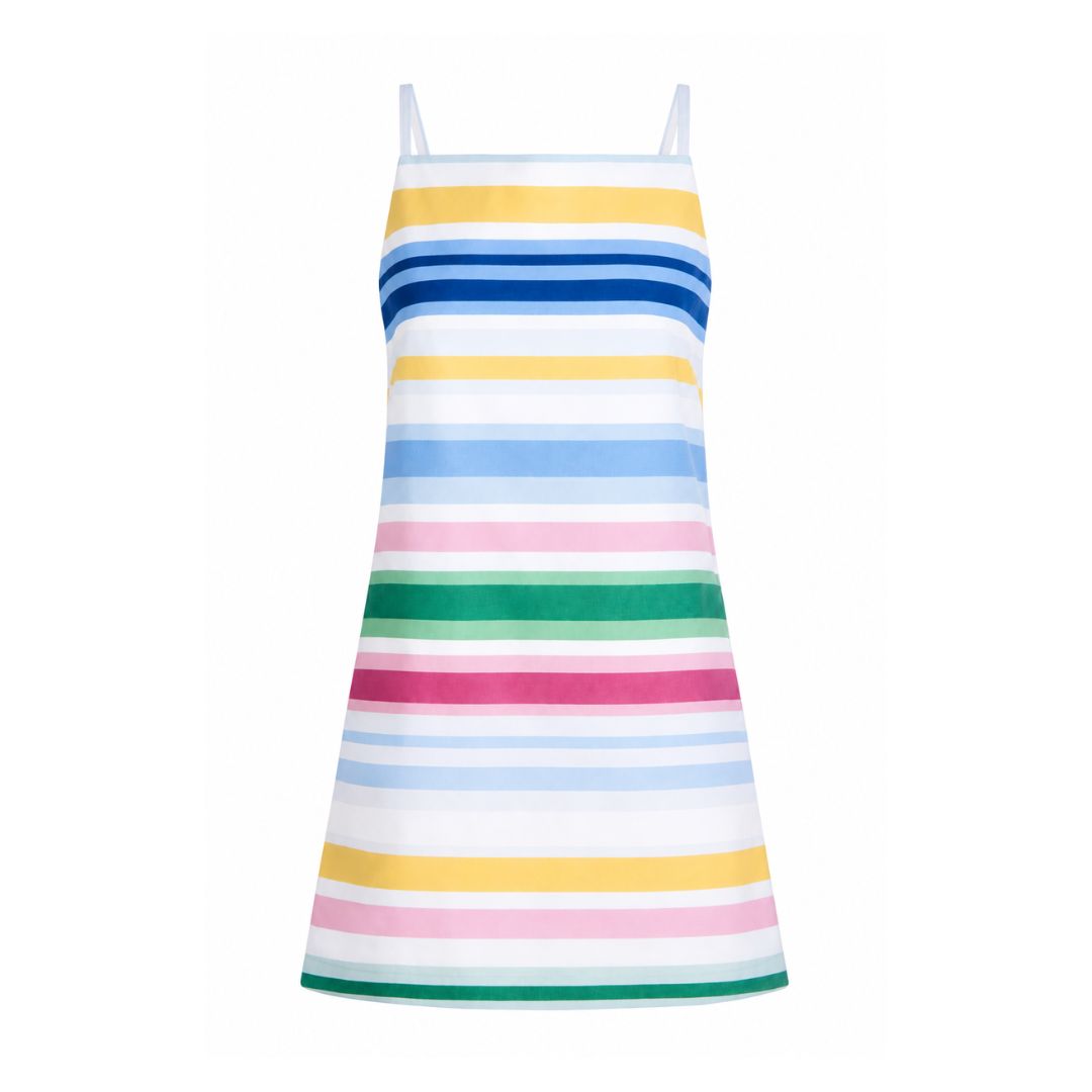 Scarlett Mini Dress in Sofa Stripe