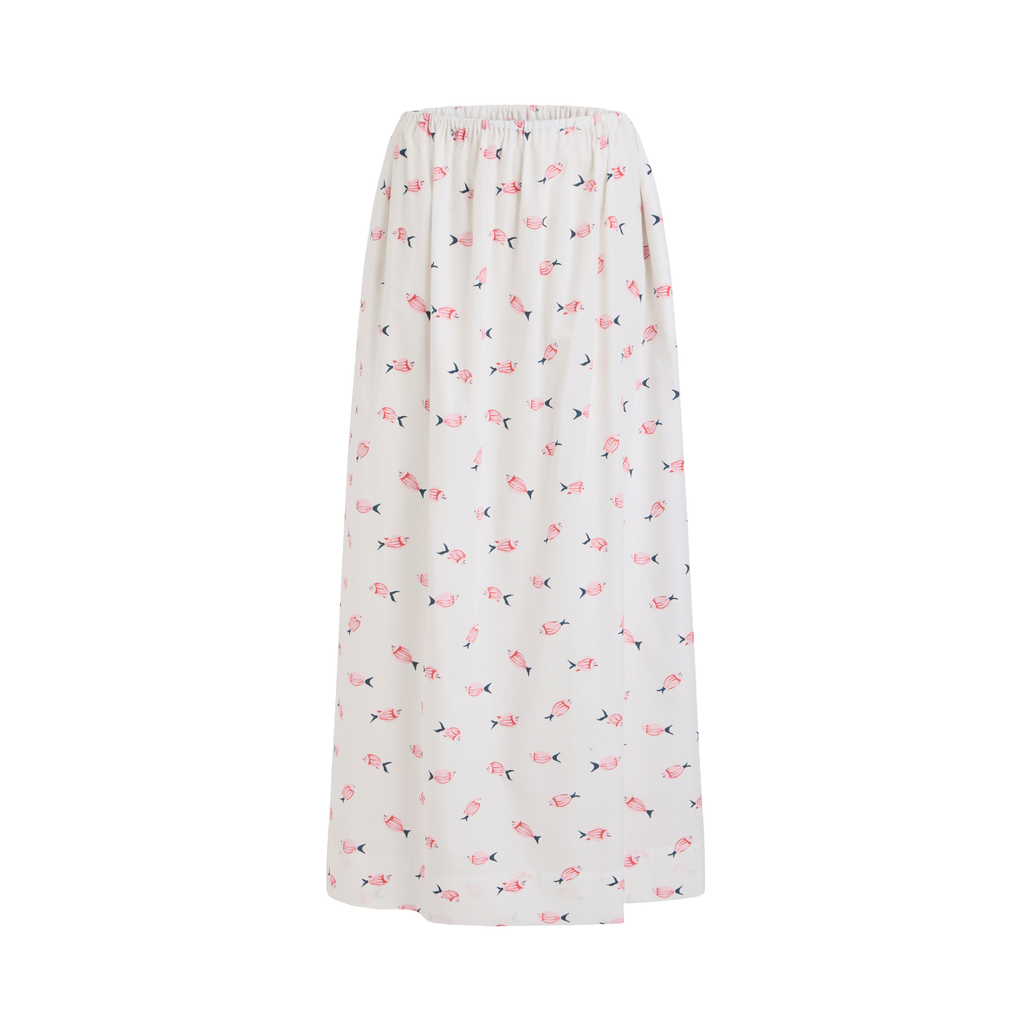 Elastic-Waist Skirt in Vintage Pink Fish