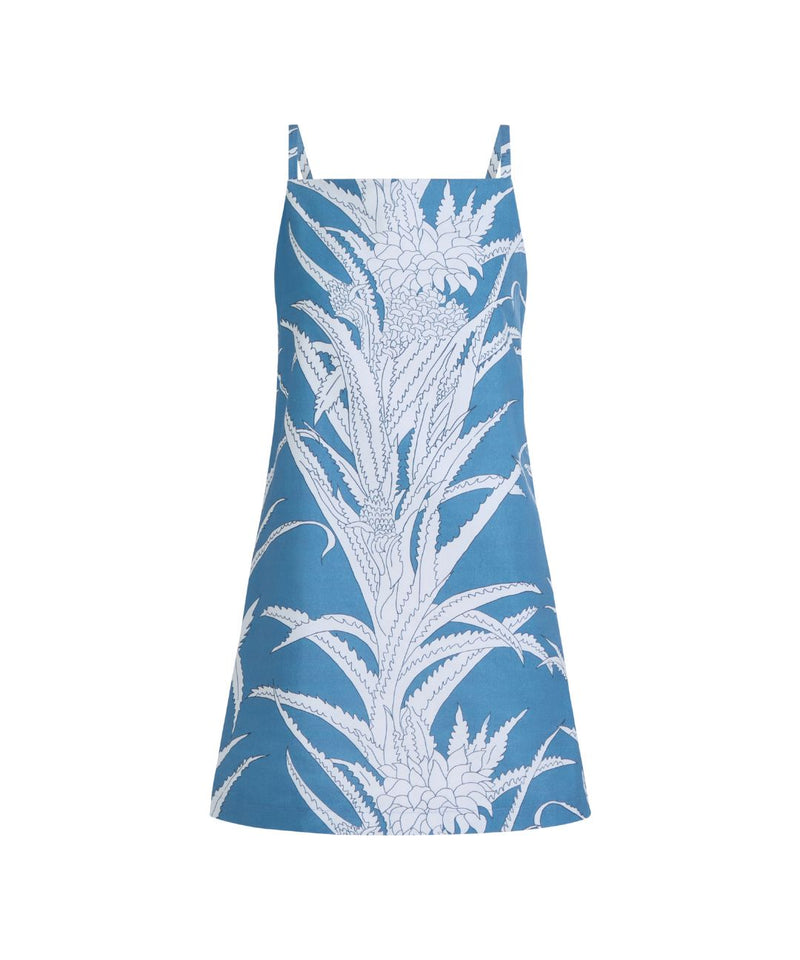Scarlett Mini Dress in Blue Pineapple