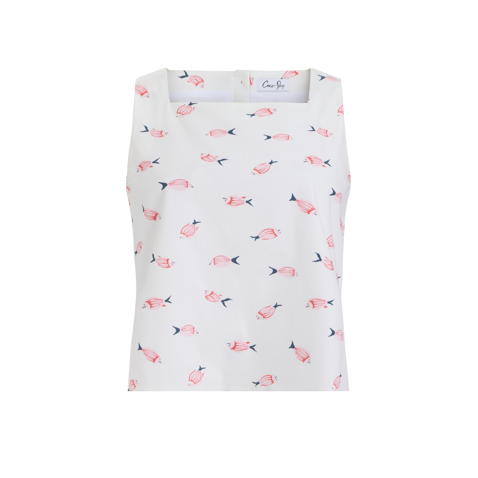 Shift Top in Vintage Pink Fish