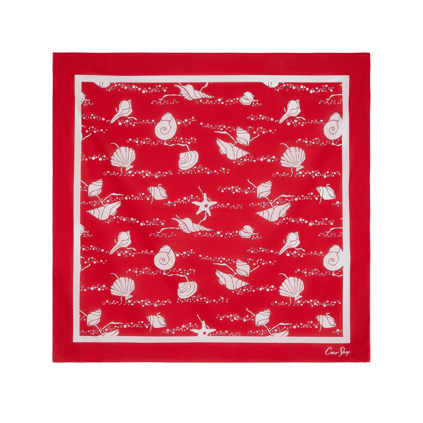 Cotton Scarf in Red Shell