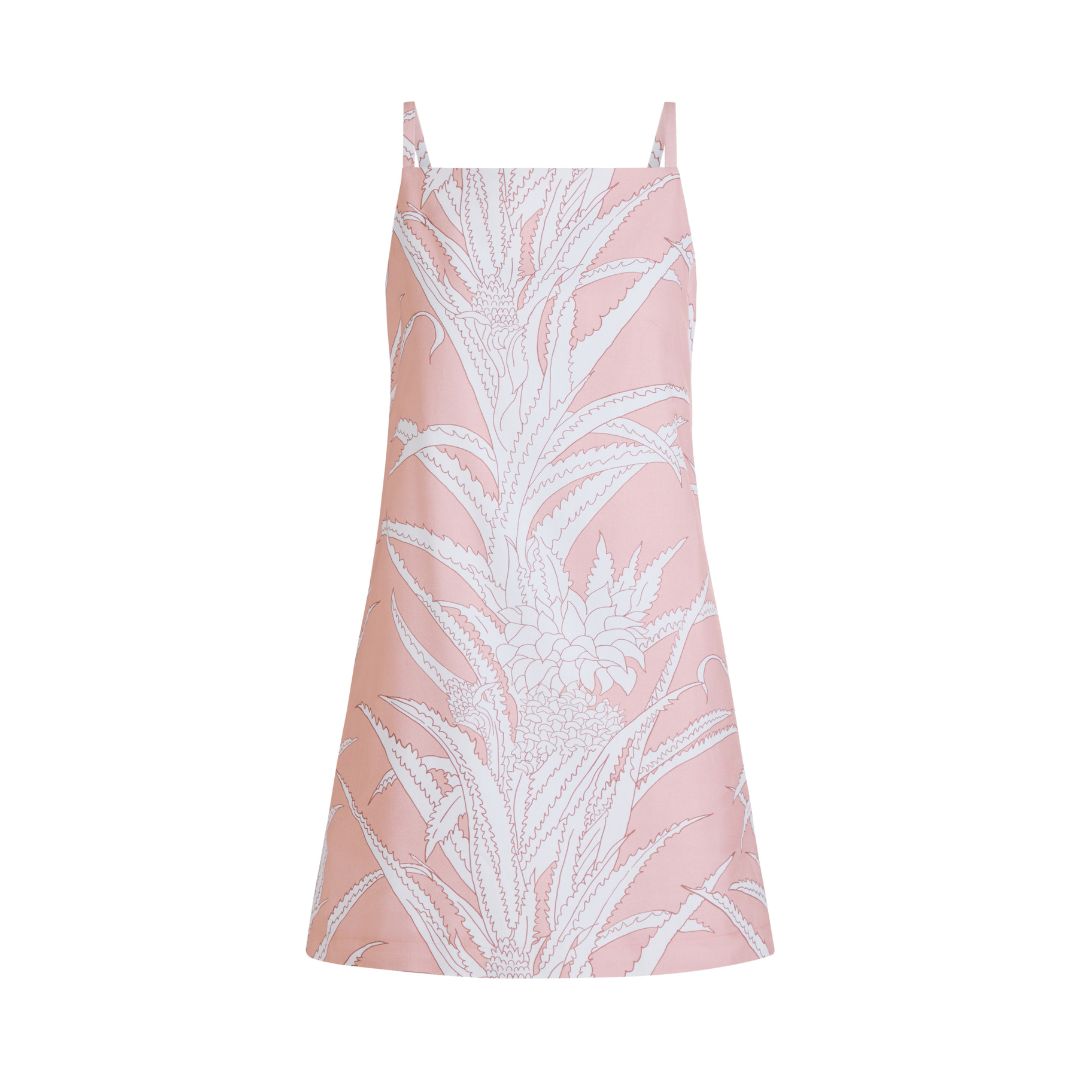 Scarlett Mini Dress in Pink Pineapple