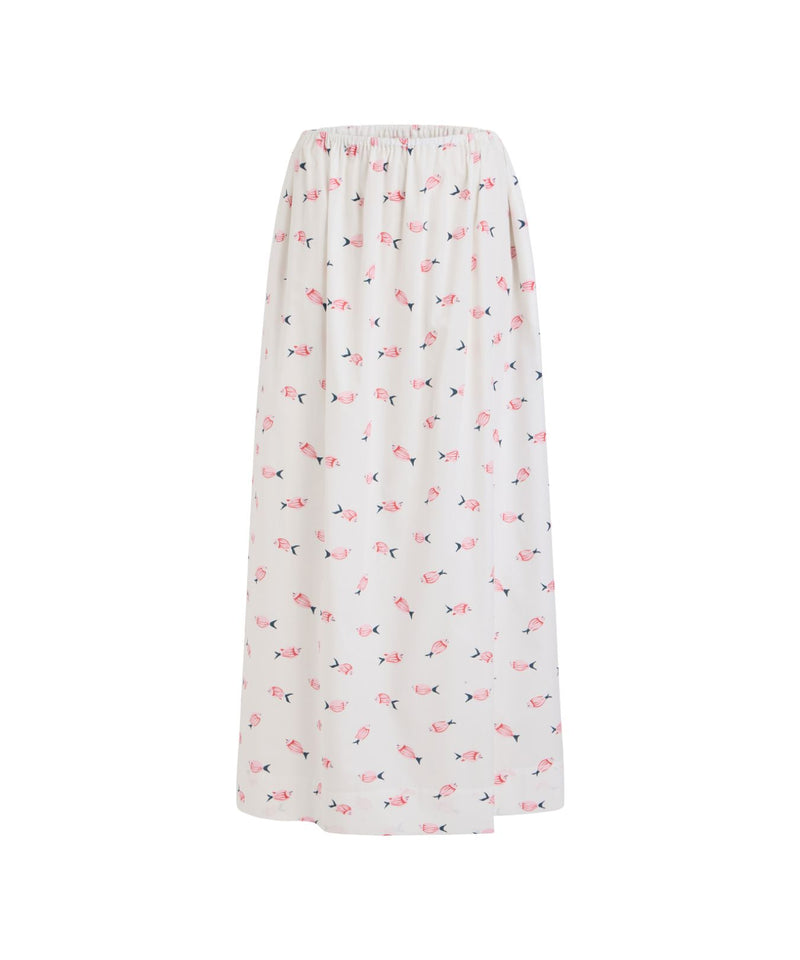 Elastic-Waist Skirt in Vintage Pink Fish