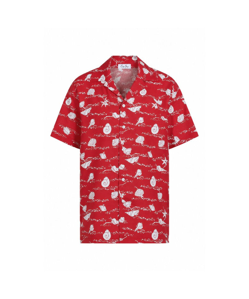 Collared Shirt in Red Shell