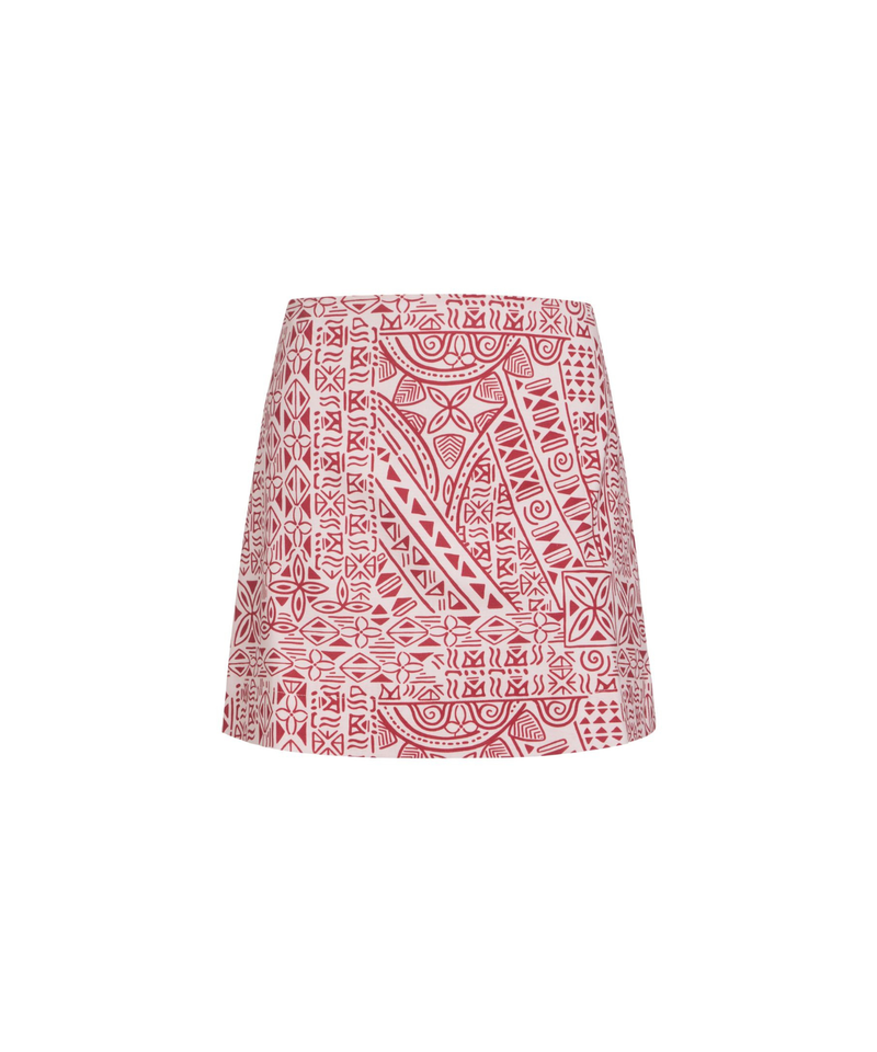 Mini Skirt in Pink Island Geometric