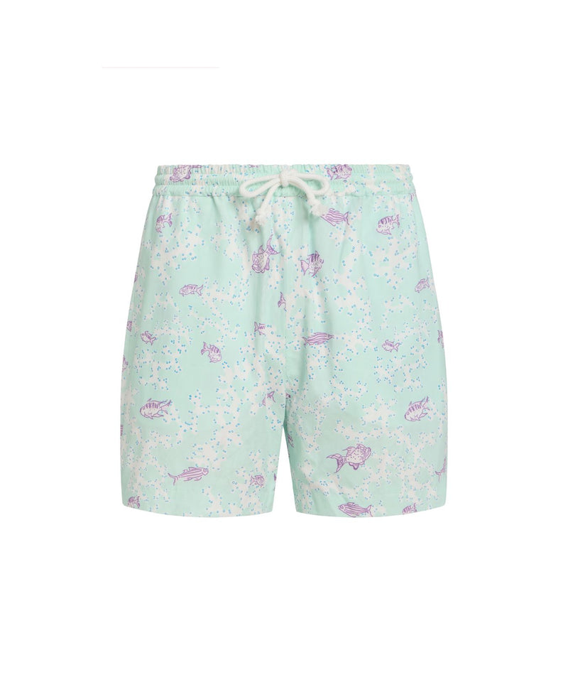 Men's Jams in Aqua Coral