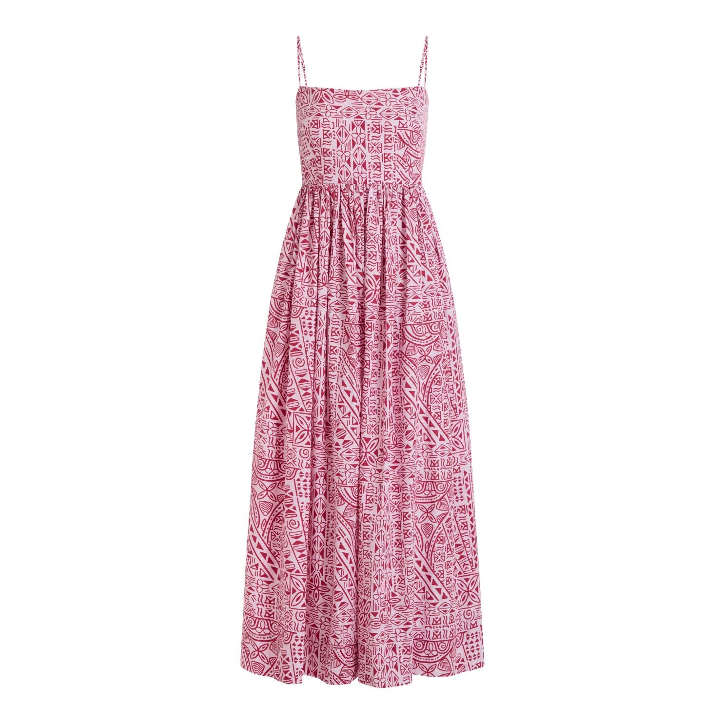 Emerson Dress in Pink Island Geometric