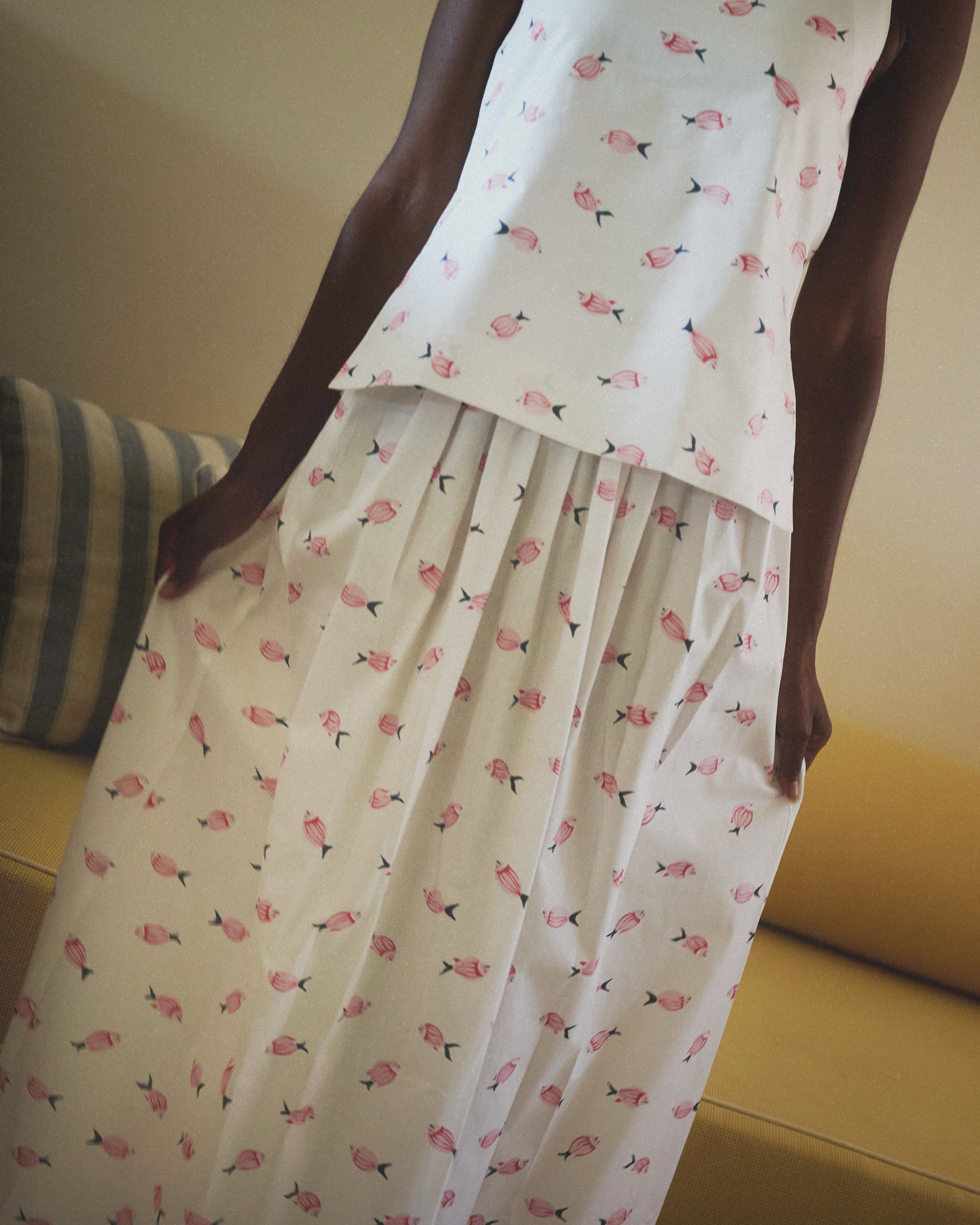 Shift Top in Vintage Pink Fish