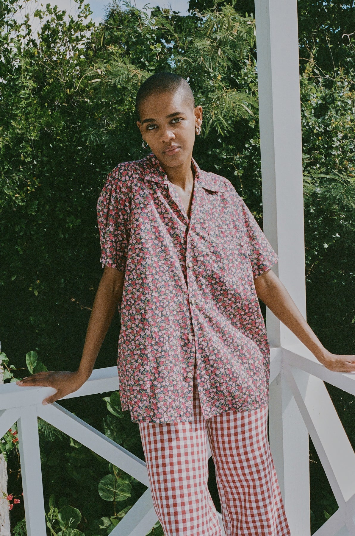 Collared Shirt in Red Liberty Floral