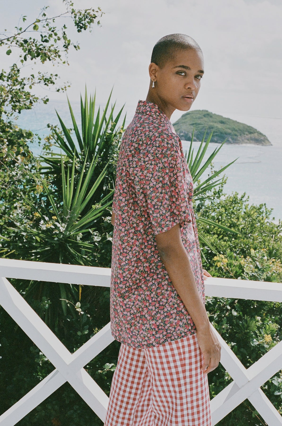 Collared Shirt in Red Liberty Floral