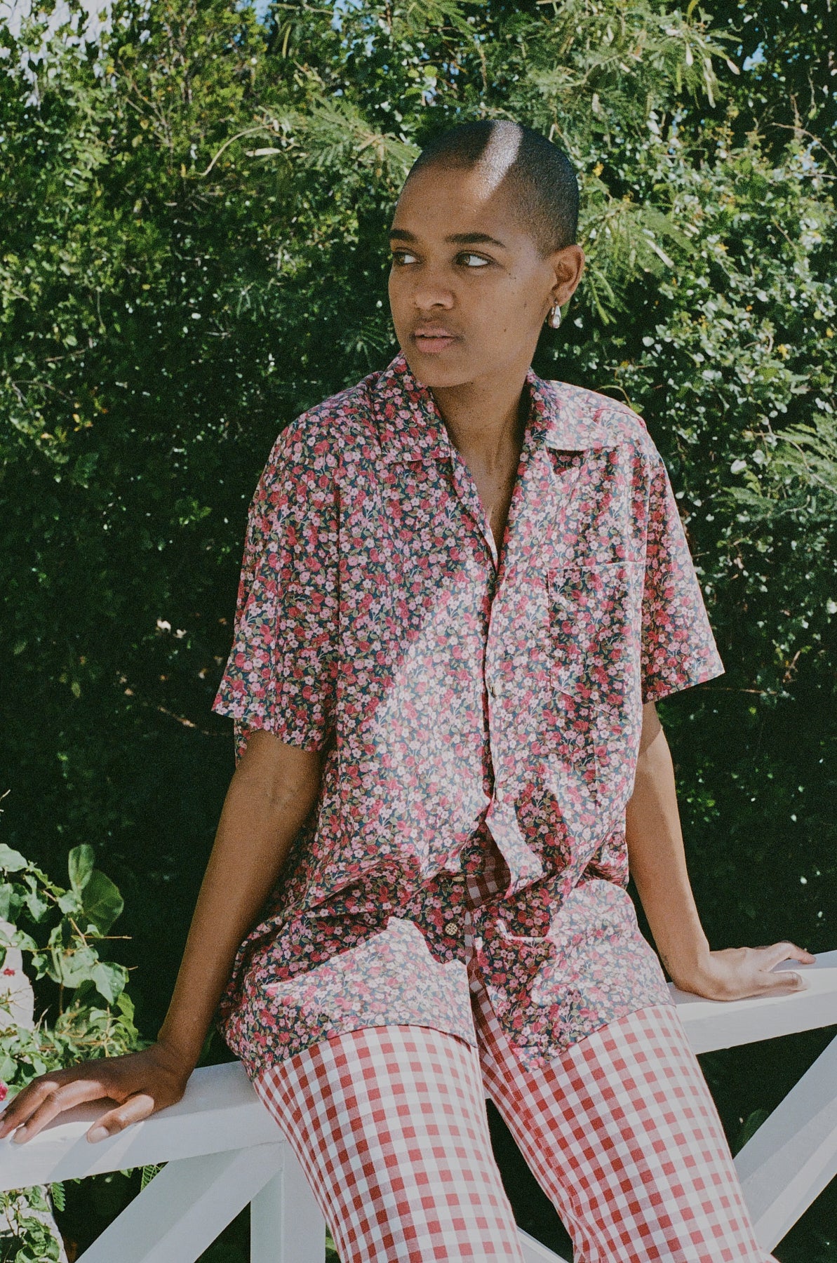 Collared Shirt in Red Liberty Floral