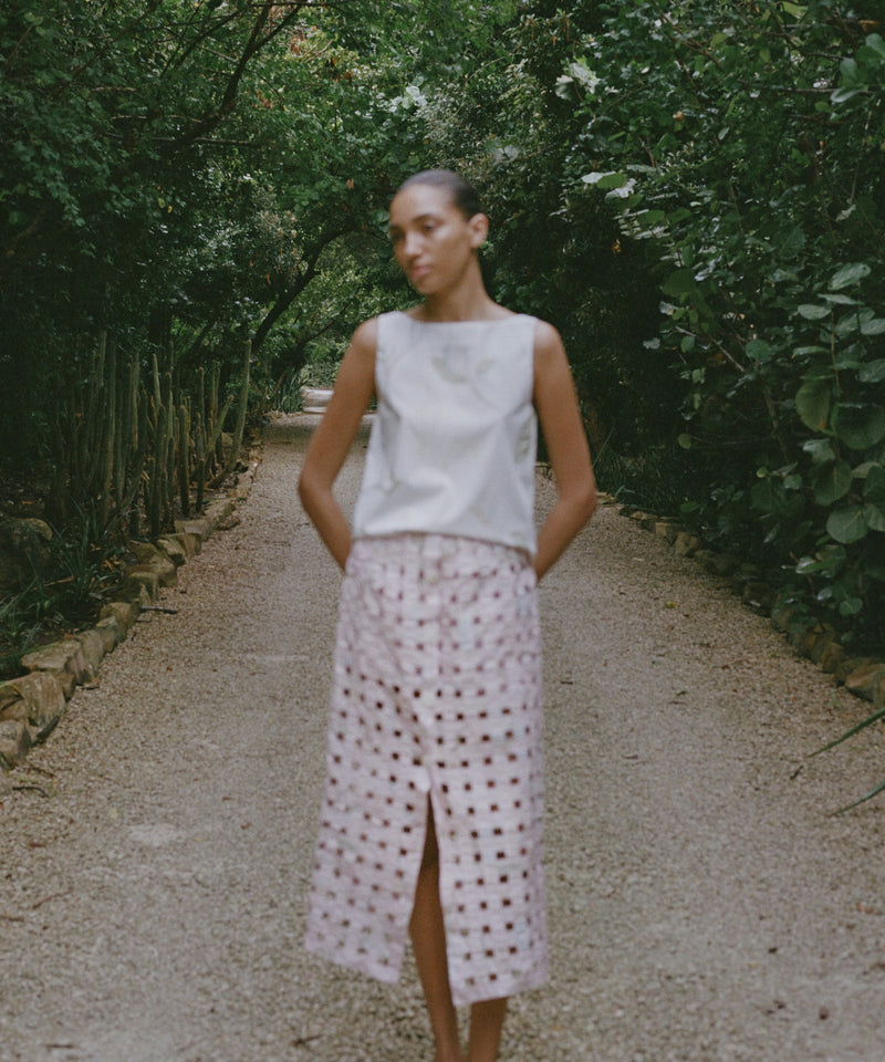 PREORDER: Basket Skirt in Rose Peace Lily